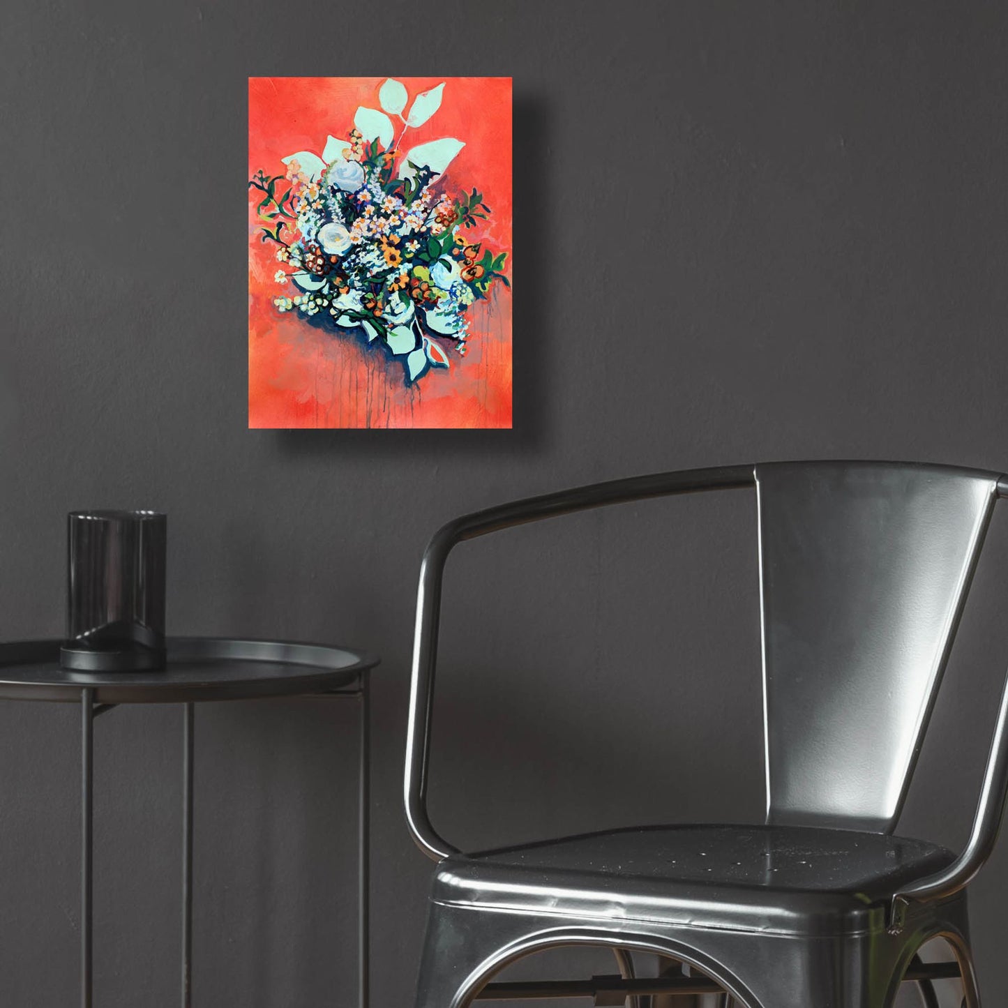 Epic Art 'WildFlower on Electric Orange' by Victoria Macmillan, Acrylic Glass Wall Art,12x16