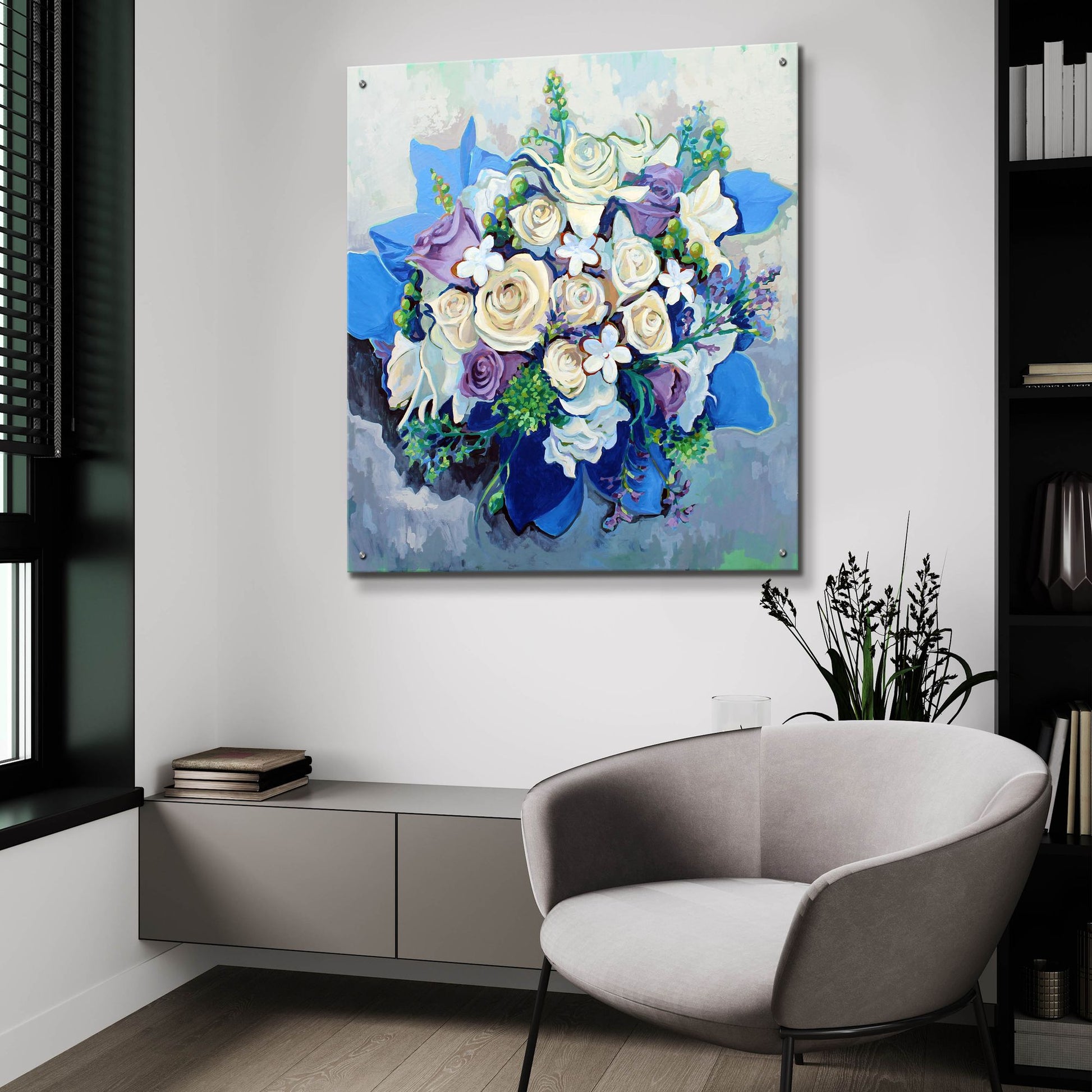 Epic Art 'Winter Bouquet' by Victoria Macmillan, Acrylic Glass Wall Art,36x36