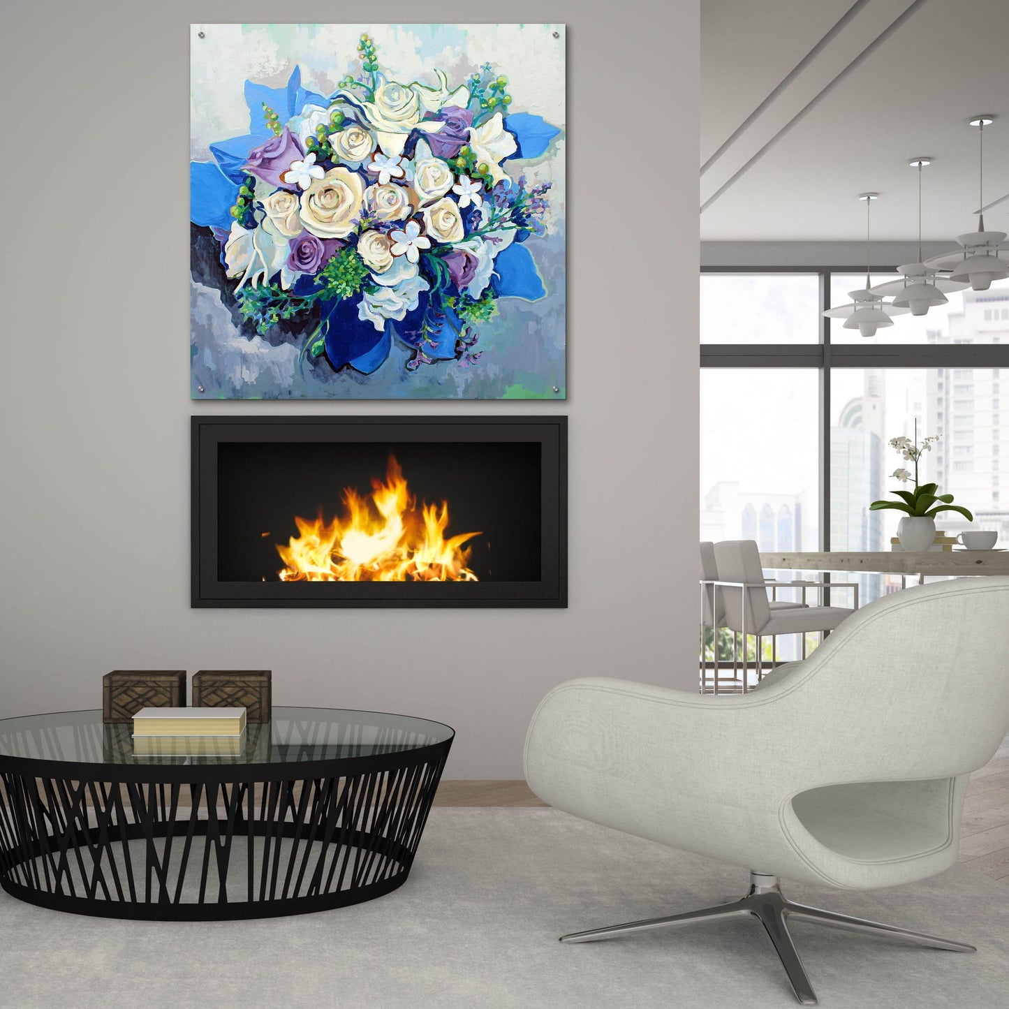 Epic Art 'Winter Bouquet' by Victoria Macmillan, Acrylic Glass Wall Art,36x36