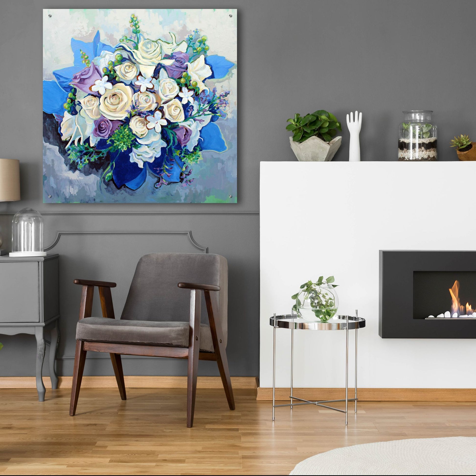 Epic Art 'Winter Bouquet' by Victoria Macmillan, Acrylic Glass Wall Art,36x36