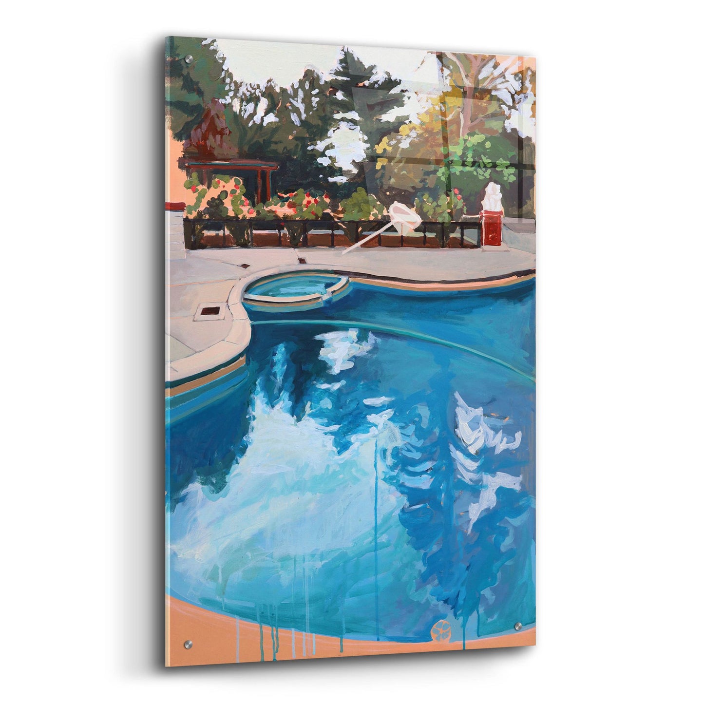 Epic Art 'Backyard Pool' by Victoria Macmillan, Acrylic Glass Wall Art,24x36