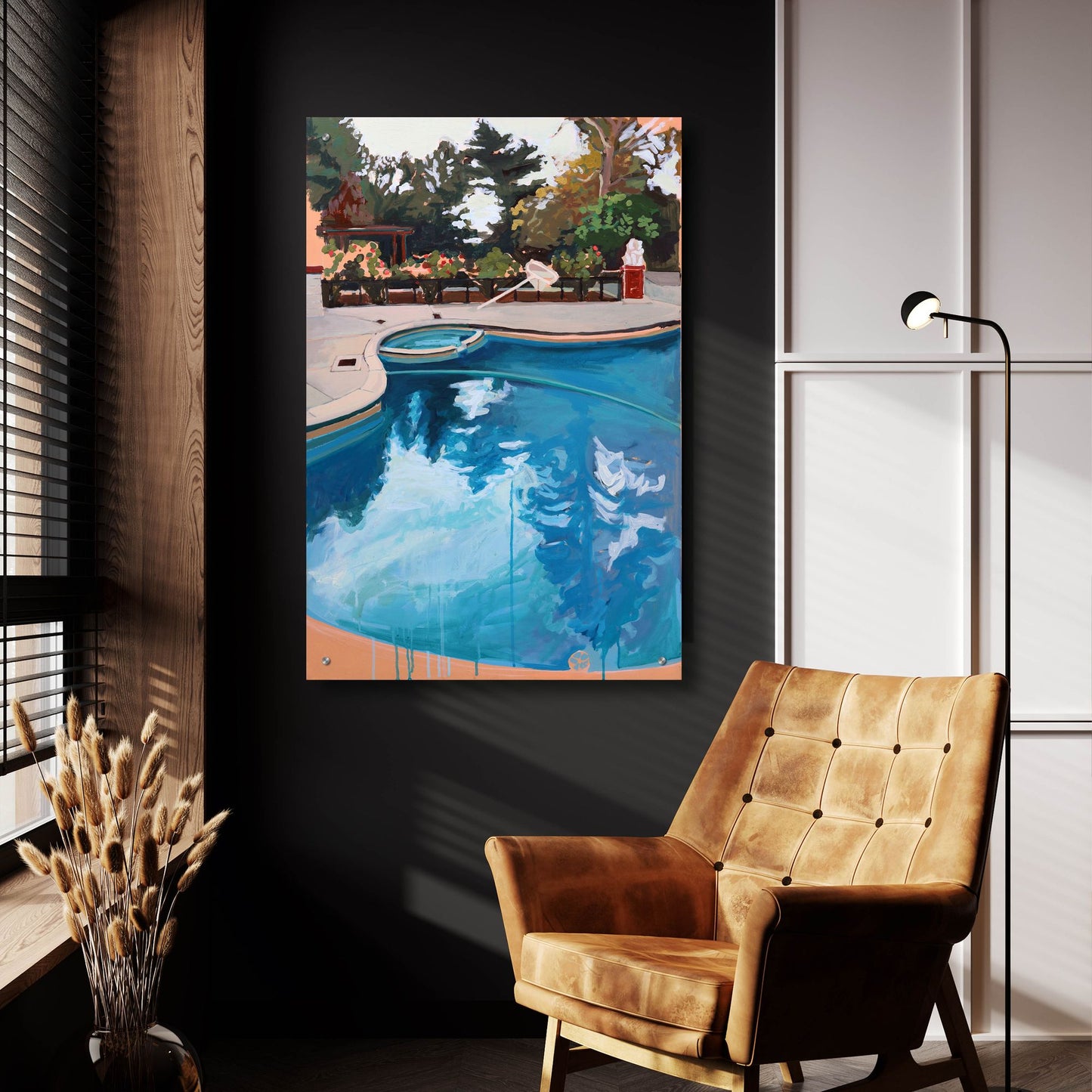 Epic Art 'Backyard Pool' by Victoria Macmillan, Acrylic Glass Wall Art,24x36