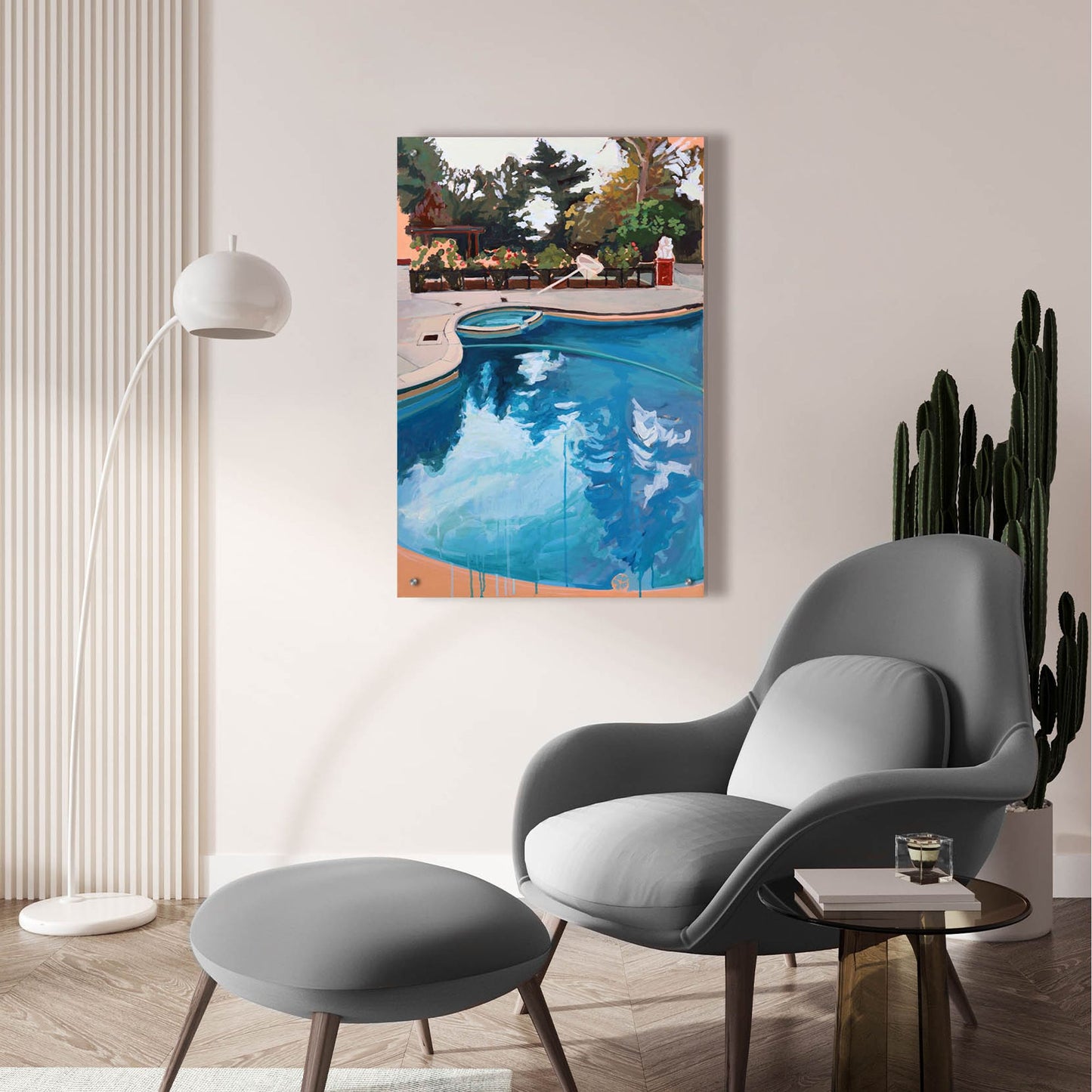 Epic Art 'Backyard Pool' by Victoria Macmillan, Acrylic Glass Wall Art,24x36