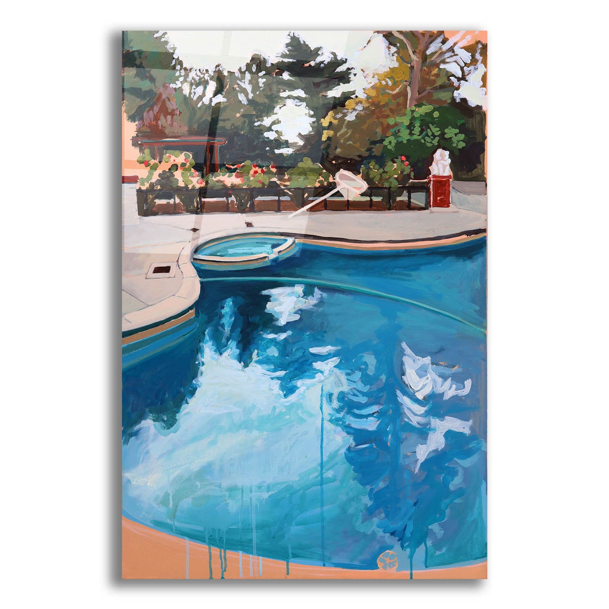 Epic Art 'Backyard Pool' by Victoria Macmillan, Acrylic Glass Wall Art