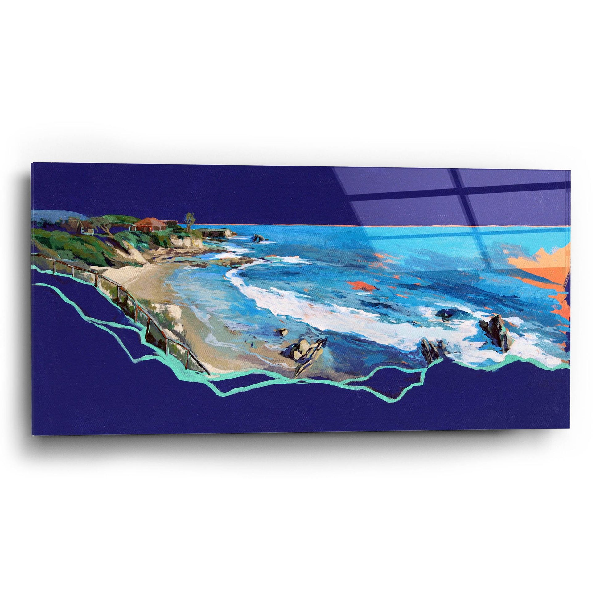 Epic Art 'California Coast' by Victoria Macmillan, Acrylic Glass Wall Art,24x12