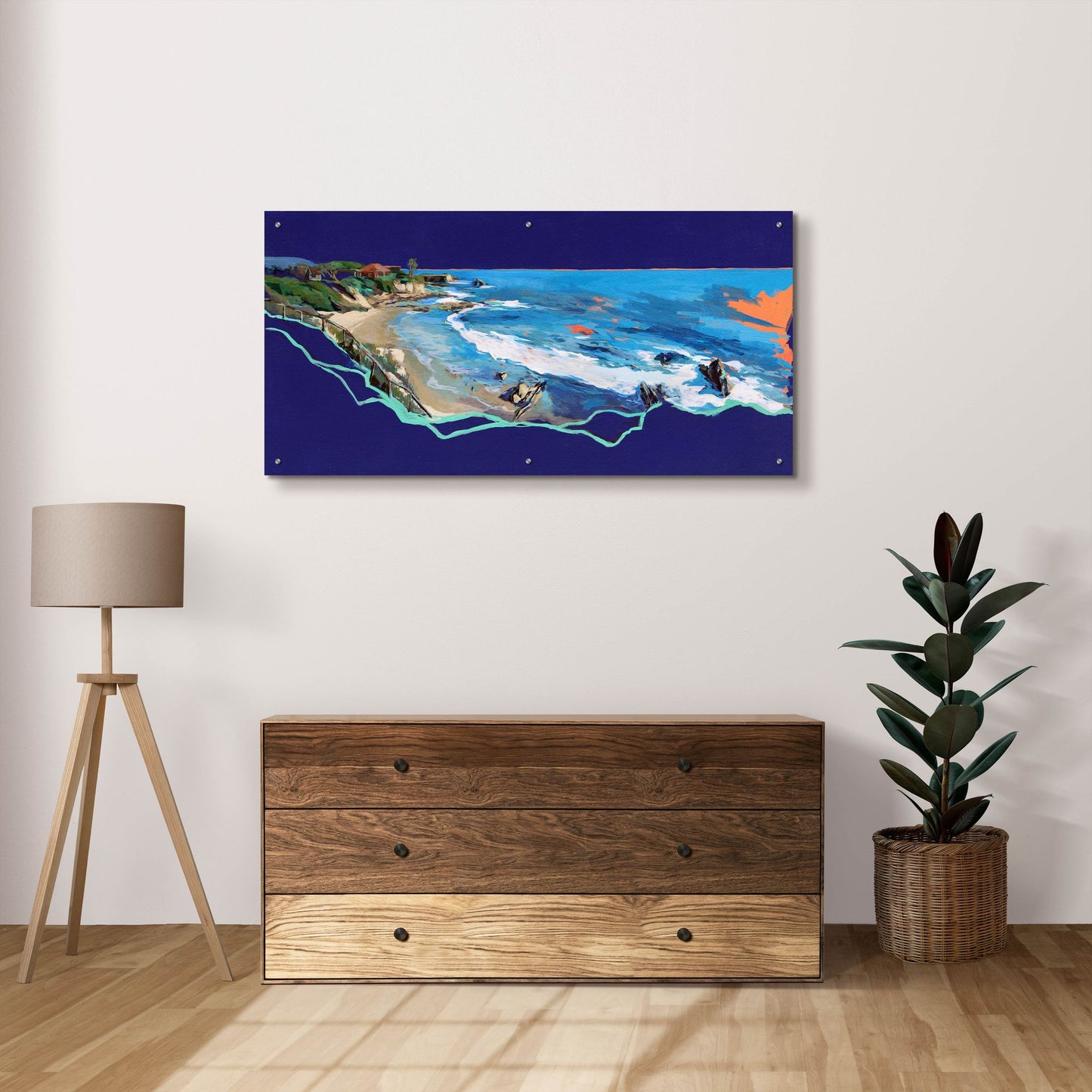 Epic Art 'California Coast' by Victoria Macmillan, Acrylic Glass Wall Art,48x24