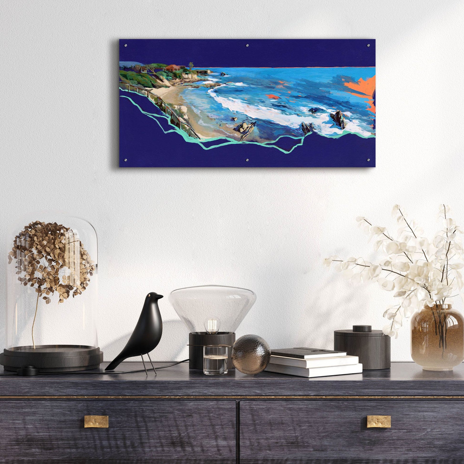 Epic Art 'California Coast' by Victoria Macmillan, Acrylic Glass Wall Art,48x24