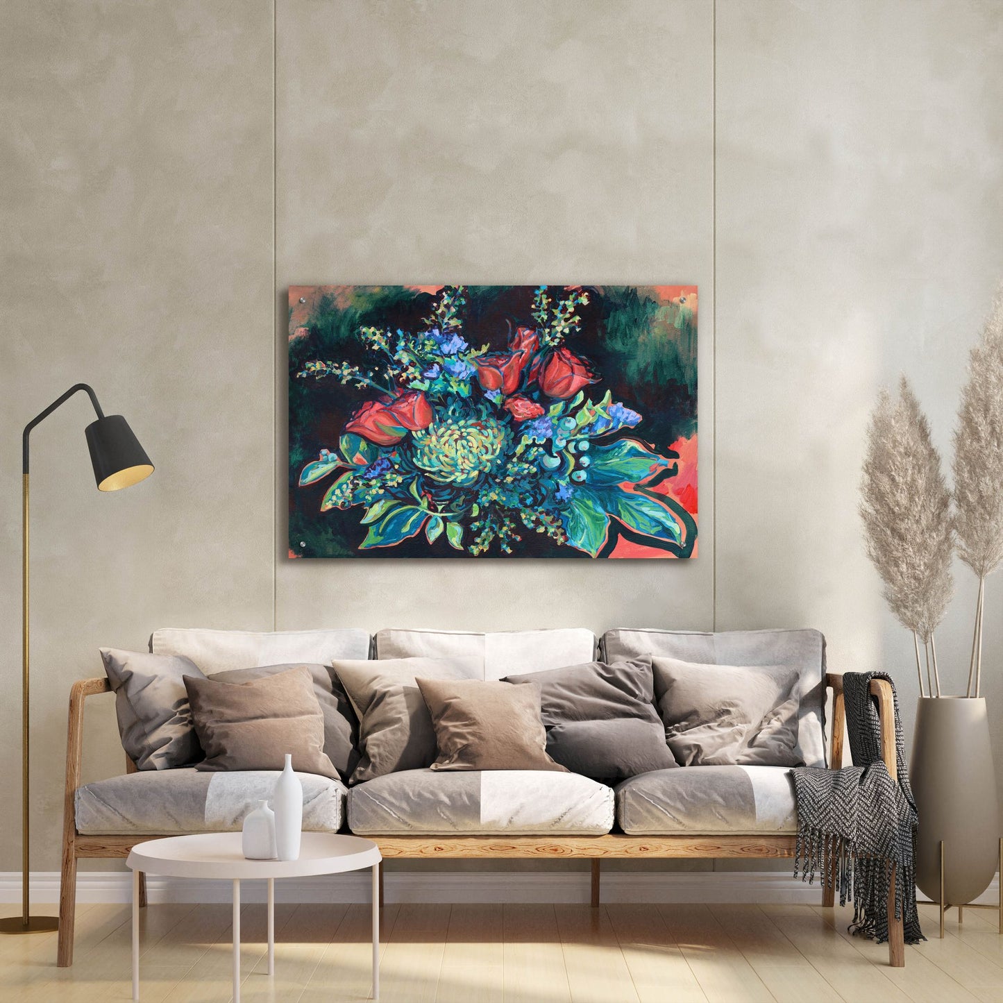 Epic Art 'Midnight Bouquet' by Victoria Macmillan, Acrylic Glass Wall Art,36x24