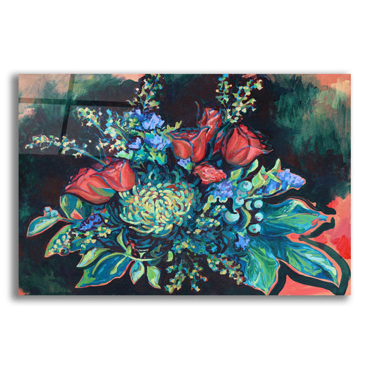 Epic Art 'Midnight Bouquet' by Victoria Macmillan, Acrylic Glass Wall Art