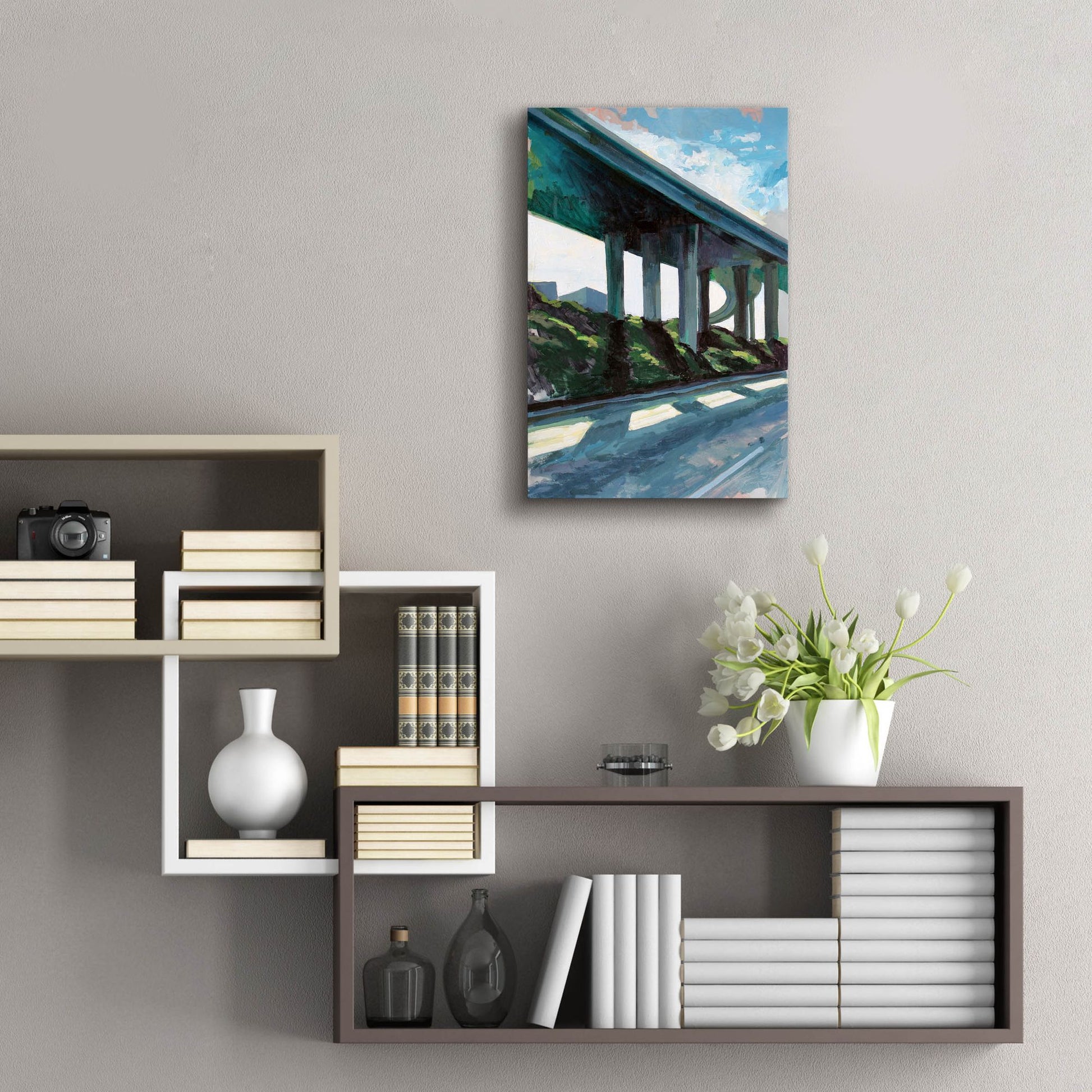 Epic Art 'Overpass at Sunrise' by Victoria Macmillan, Acrylic Glass Wall Art,16x24