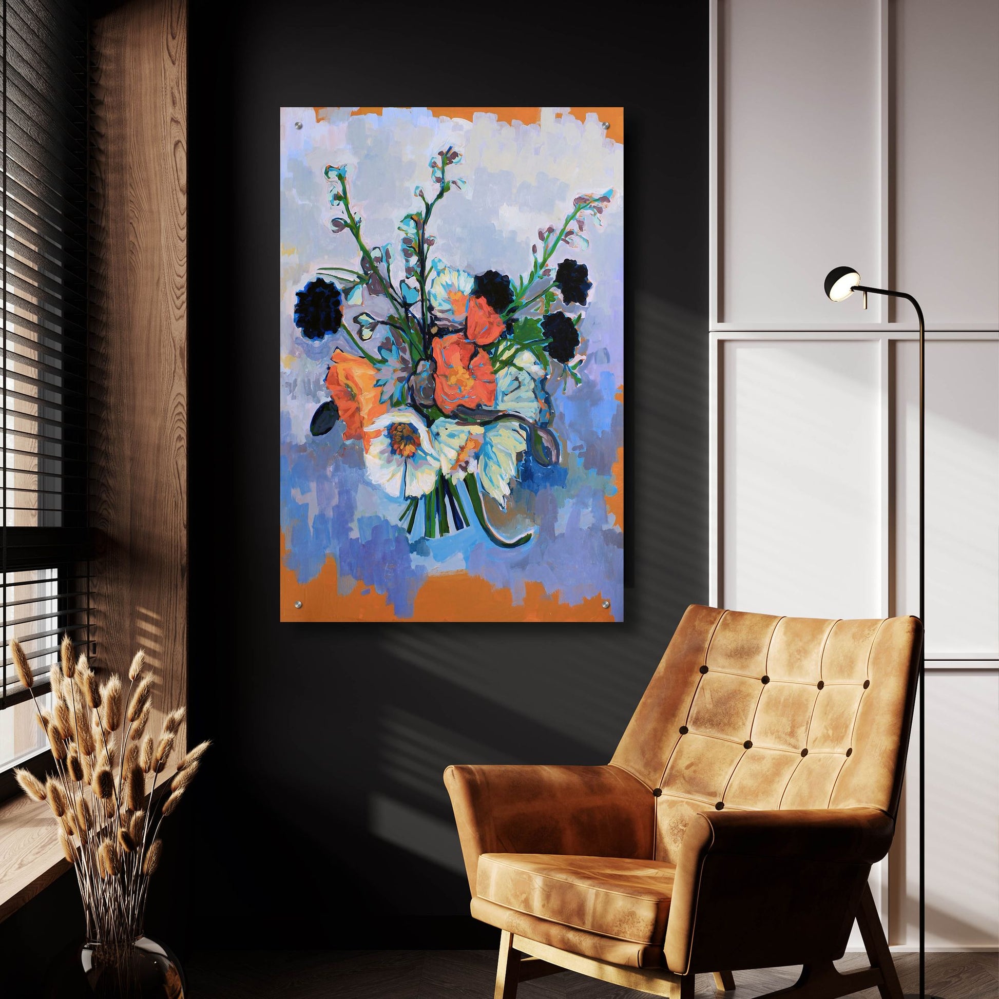 Epic Art 'Poppy Bouquet' by Victoria Macmillan, Acrylic Glass Wall Art,24x36