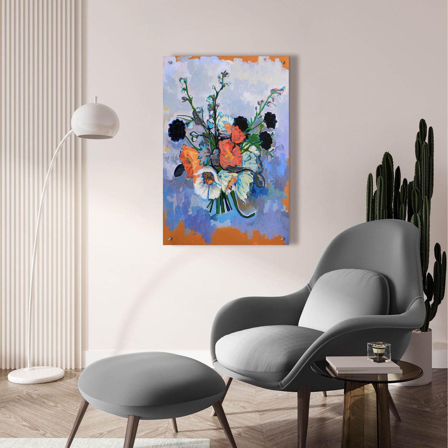 Epic Art 'Poppy Bouquet' by Victoria Macmillan, Acrylic Glass Wall Art,24x36