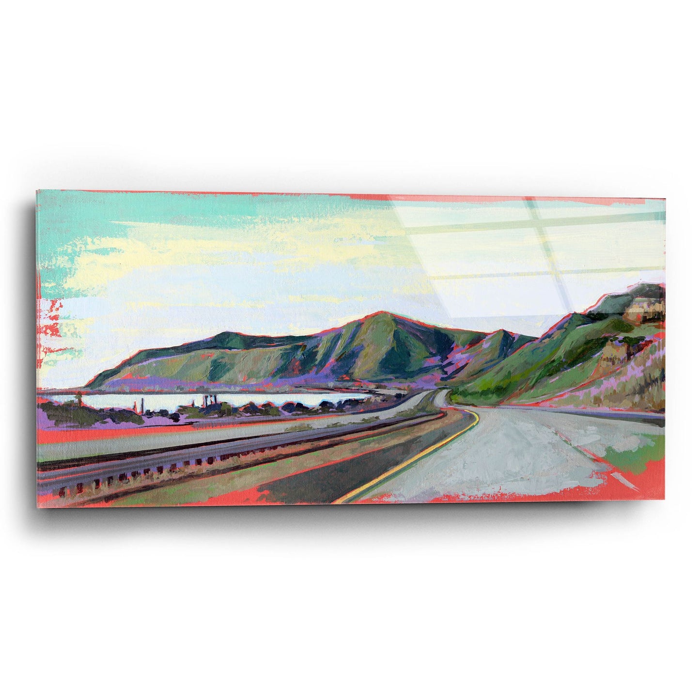 Epic Art 'Road to Santa Barbara' by Victoria Macmillan, Acrylic Glass Wall Art,24x12