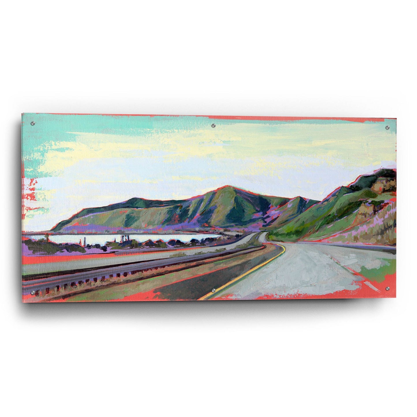 Epic Art 'Road to Santa Barbara' by Victoria Macmillan, Acrylic Glass Wall Art,48x24