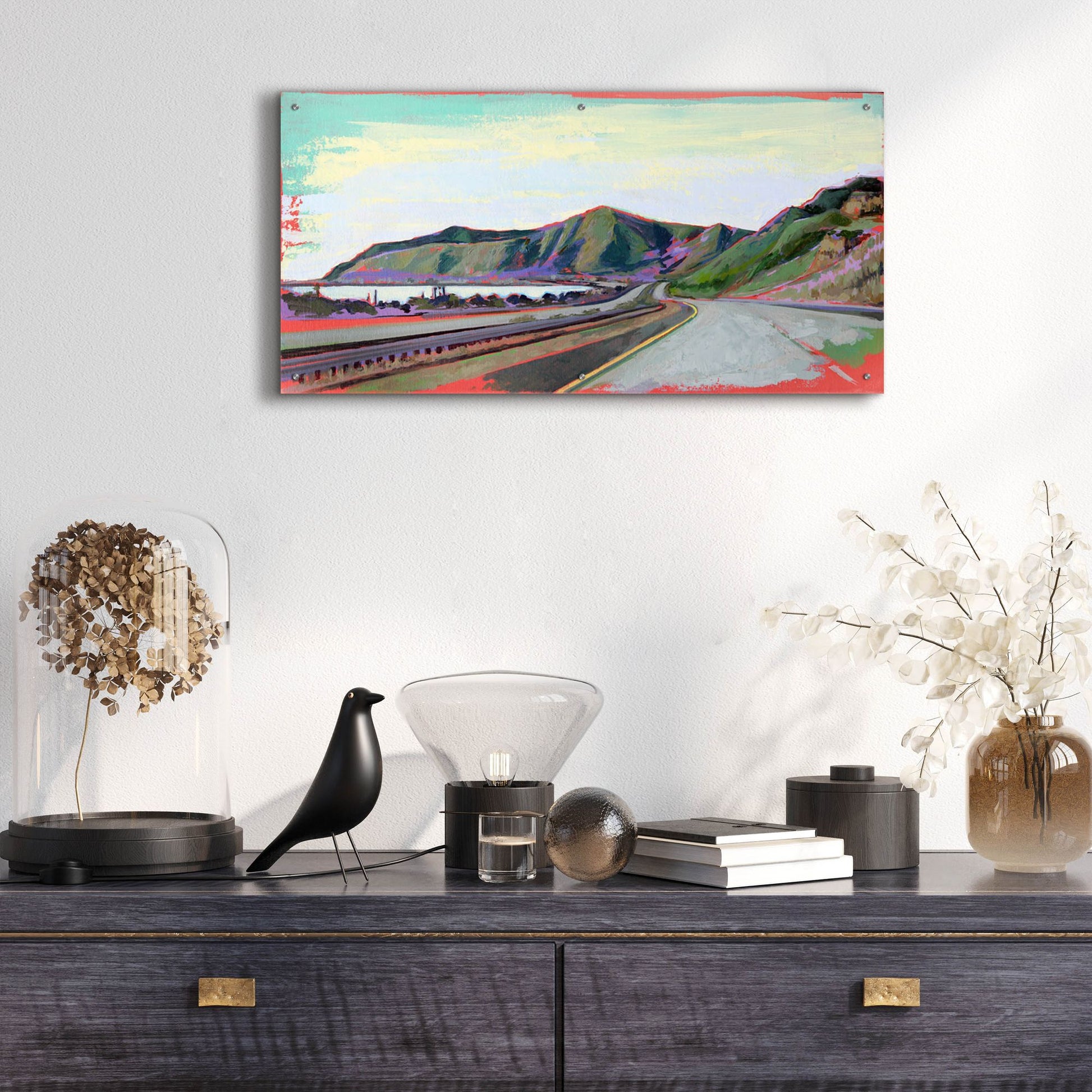 Epic Art 'Road to Santa Barbara' by Victoria Macmillan, Acrylic Glass Wall Art,48x24