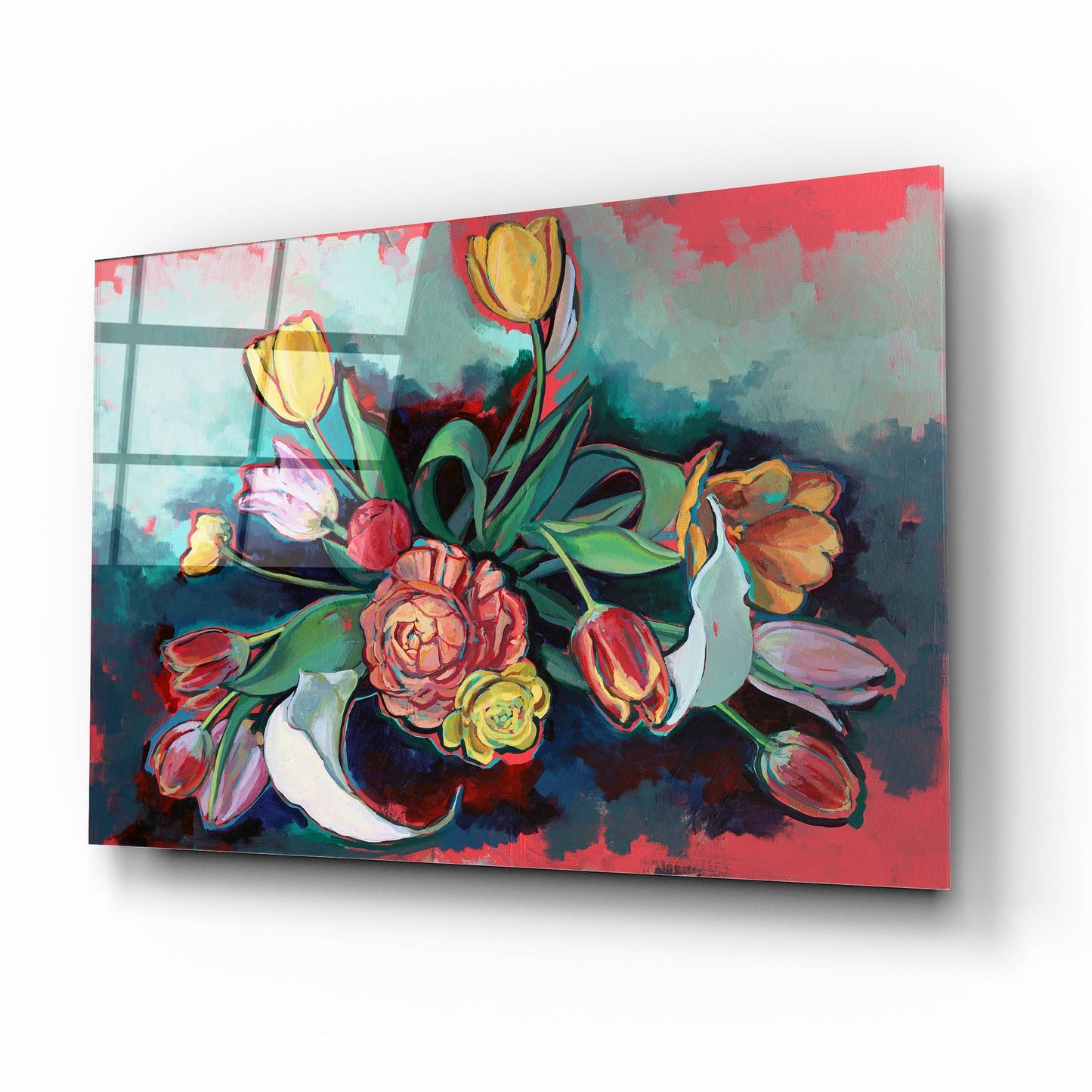 Epic Art 'Spring Bouquet at Dusk' by Victoria Macmillan, Acrylic Glass Wall Art,16x12