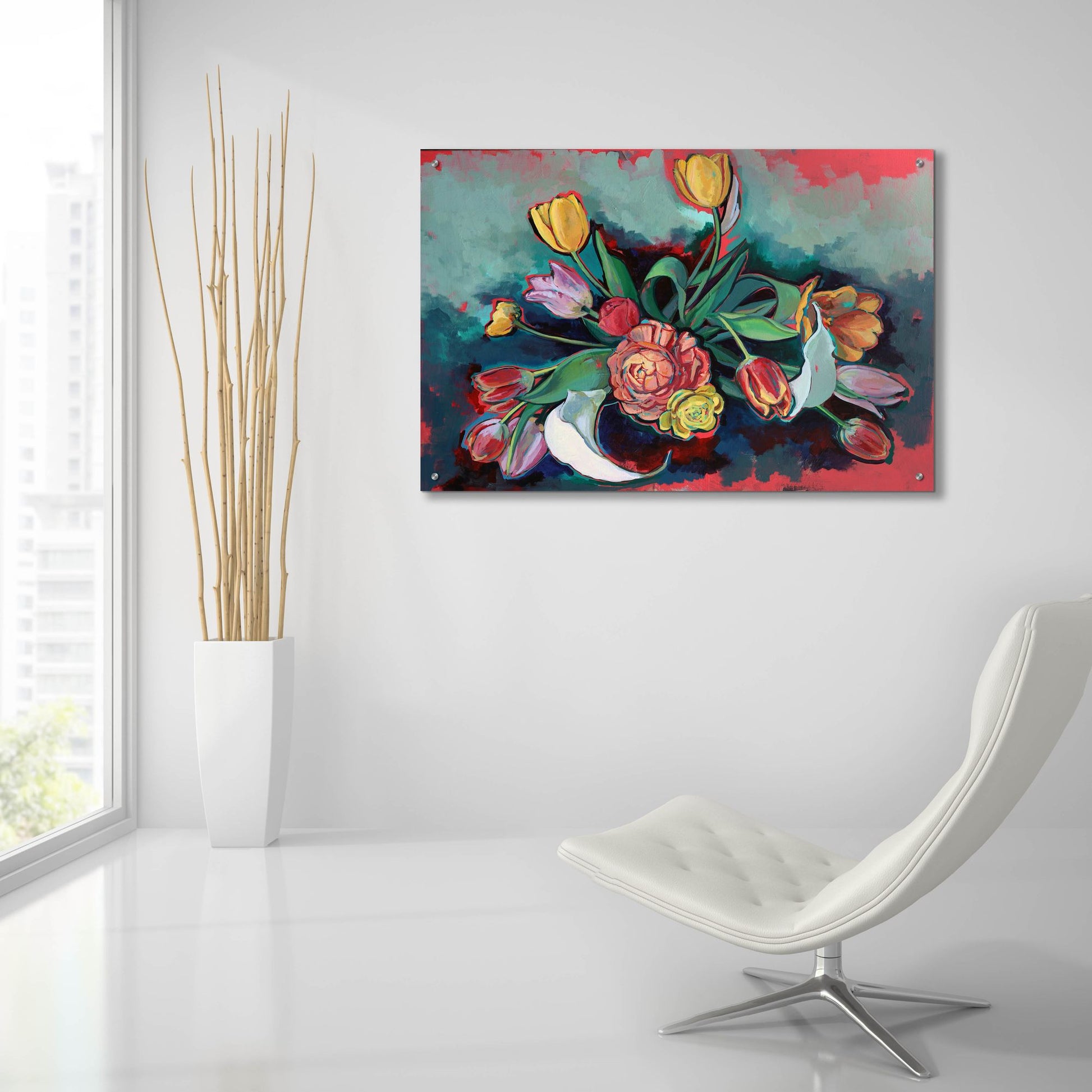 Epic Art 'Spring Bouquet at Dusk' by Victoria Macmillan, Acrylic Glass Wall Art,36x24