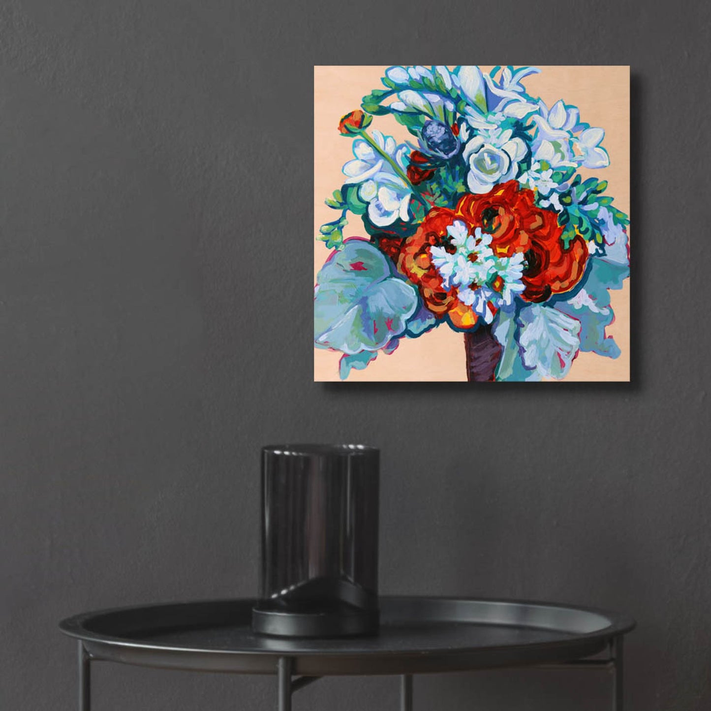 Epic Art 'Springtime Bouquet on Wood' by Victoria Macmillan, Acrylic Glass Wall Art,12x12