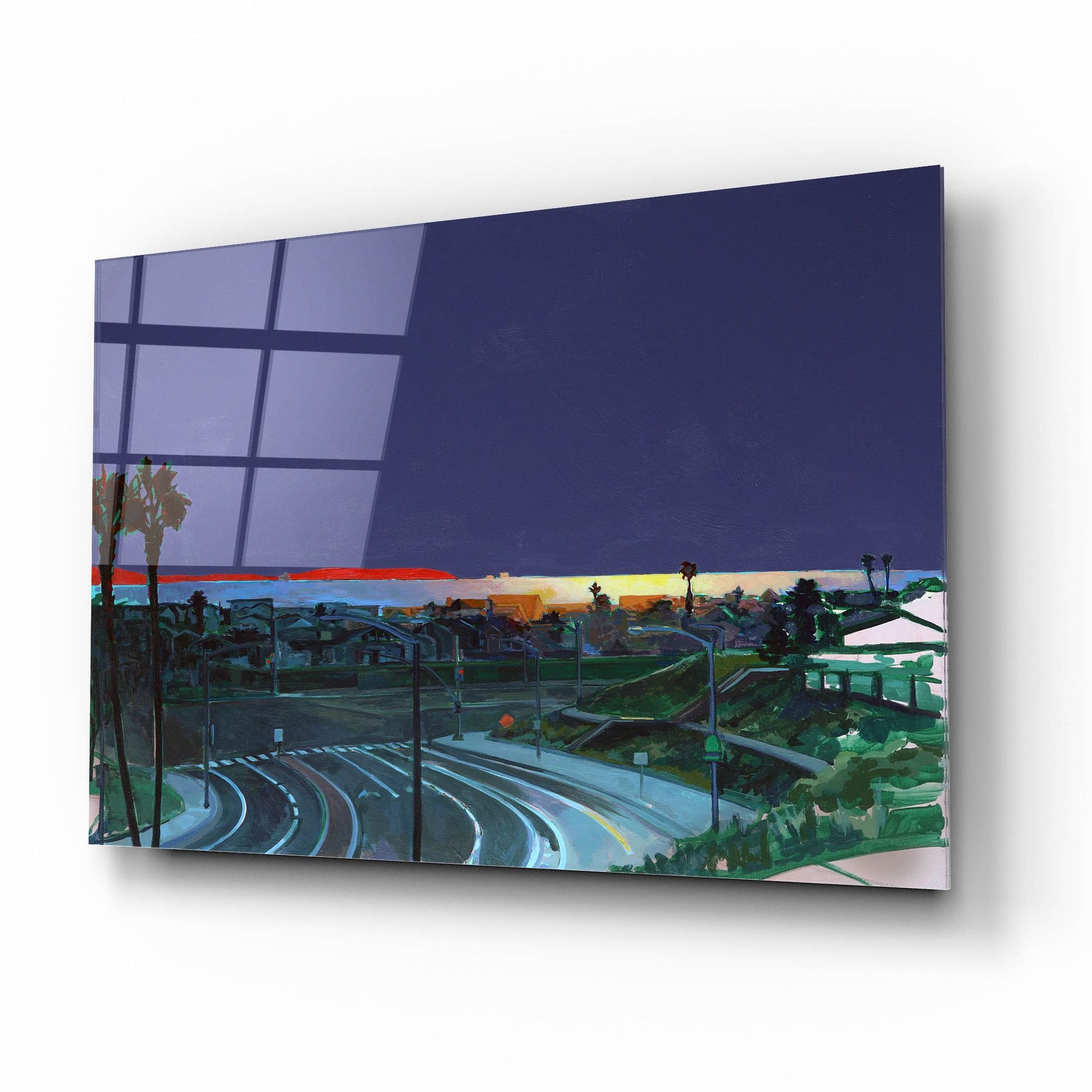 Epic Art 'Superior to PCH at Sunset' by Victoria Macmillan, Acrylic Glass Wall Art,16x12