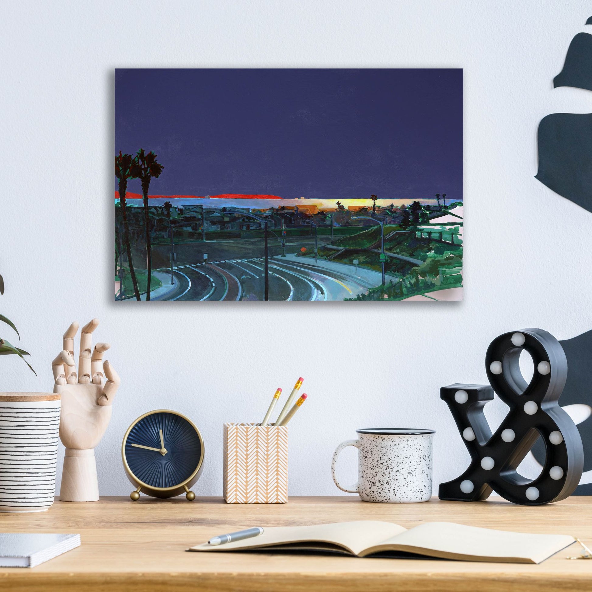 Epic Art 'Superior to PCH at Sunset' by Victoria Macmillan, Acrylic Glass Wall Art,16x12