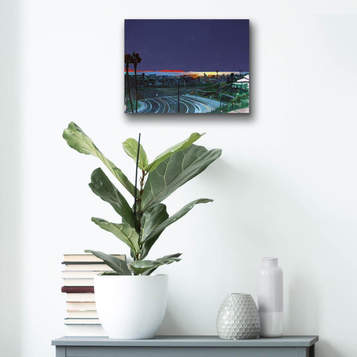 Epic Art 'Superior to PCH at Sunset' by Victoria Macmillan, Acrylic Glass Wall Art,16x12