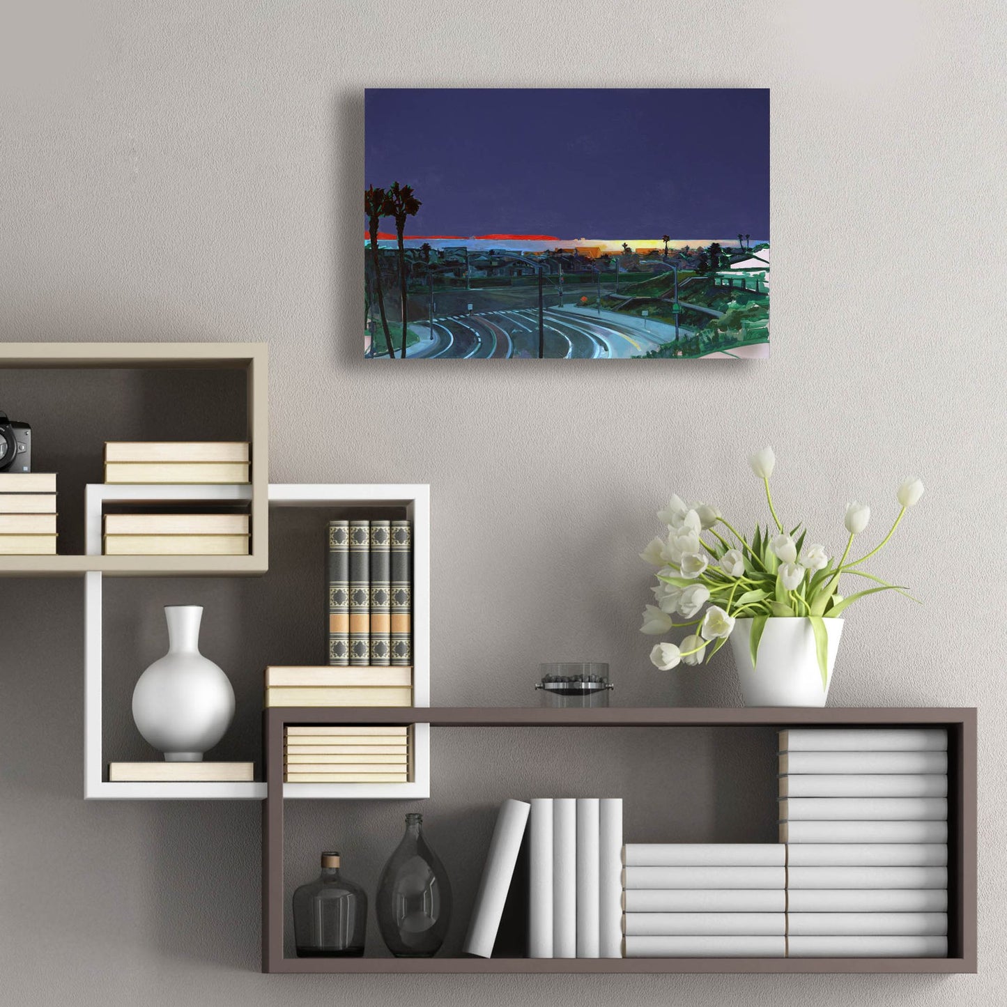 Epic Art 'Superior to PCH at Sunset' by Victoria Macmillan, Acrylic Glass Wall Art,24x16