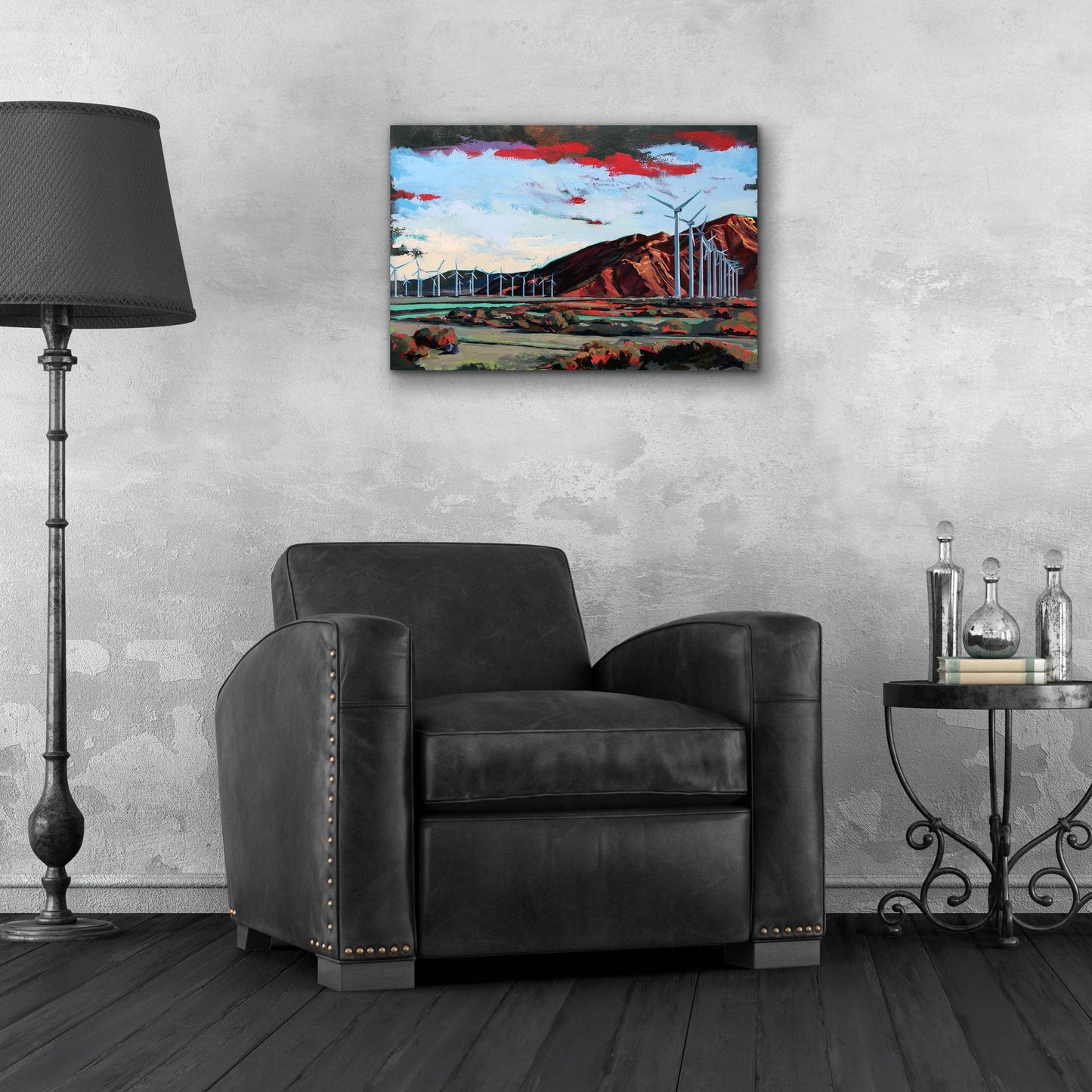 Epic Art 'Windmills on the Road to Palm Springs' by Victoria Macmillan, Acrylic Glass Wall Art,24x16