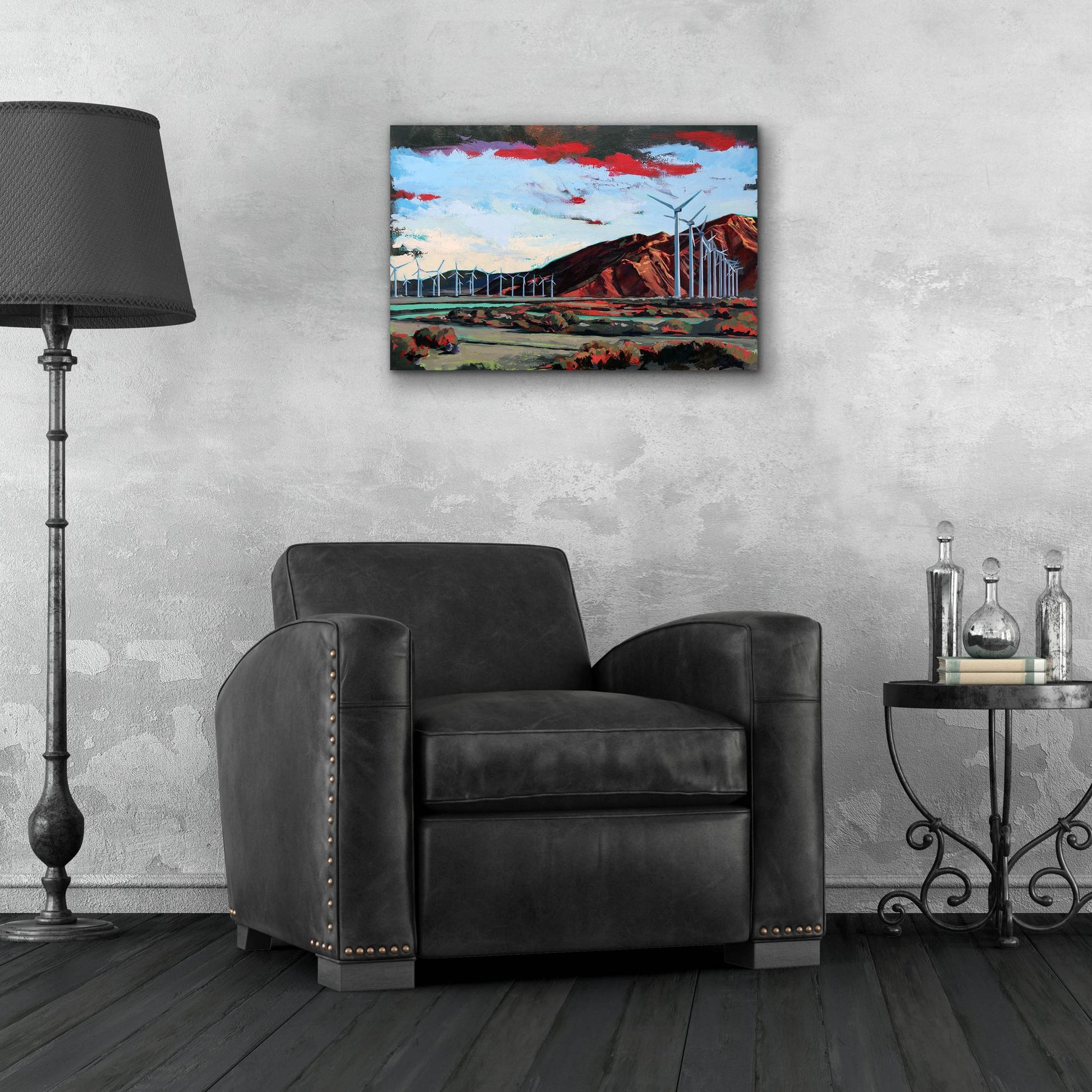 Epic Art 'Windmills on the Road to Palm Springs' by Victoria Macmillan, Acrylic Glass Wall Art,24x16