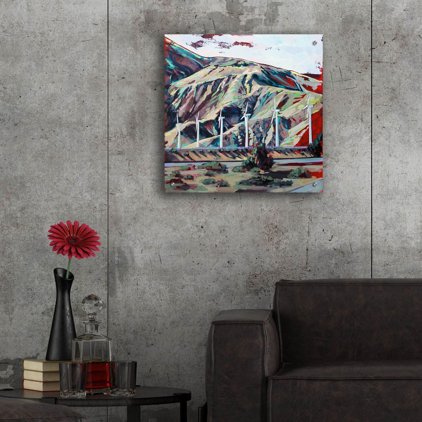 Epic Art 'Drive to Palm Springs' by Victoria Macmillan, Acrylic Glass Wall Art,24x24