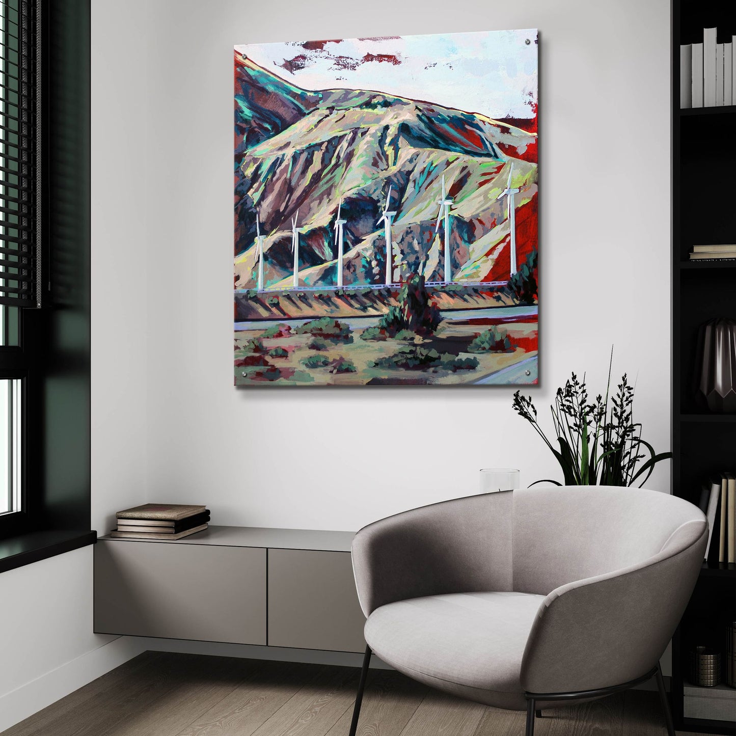 Epic Art 'Drive to Palm Springs' by Victoria Macmillan, Acrylic Glass Wall Art,36x36