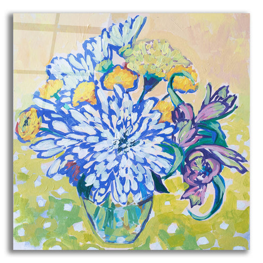 Epic Art 'Bouquet on the Polka Dot Table' by Victoria Macmillan, Acrylic Glass Wall Art