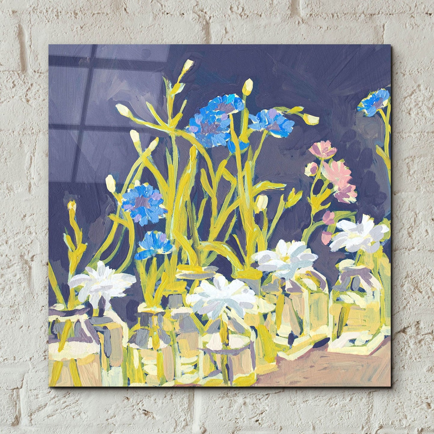 Epic Art 'Floral and Glass Menagerie' by Victoria Macmillan, Acrylic Glass Wall Art,12x12