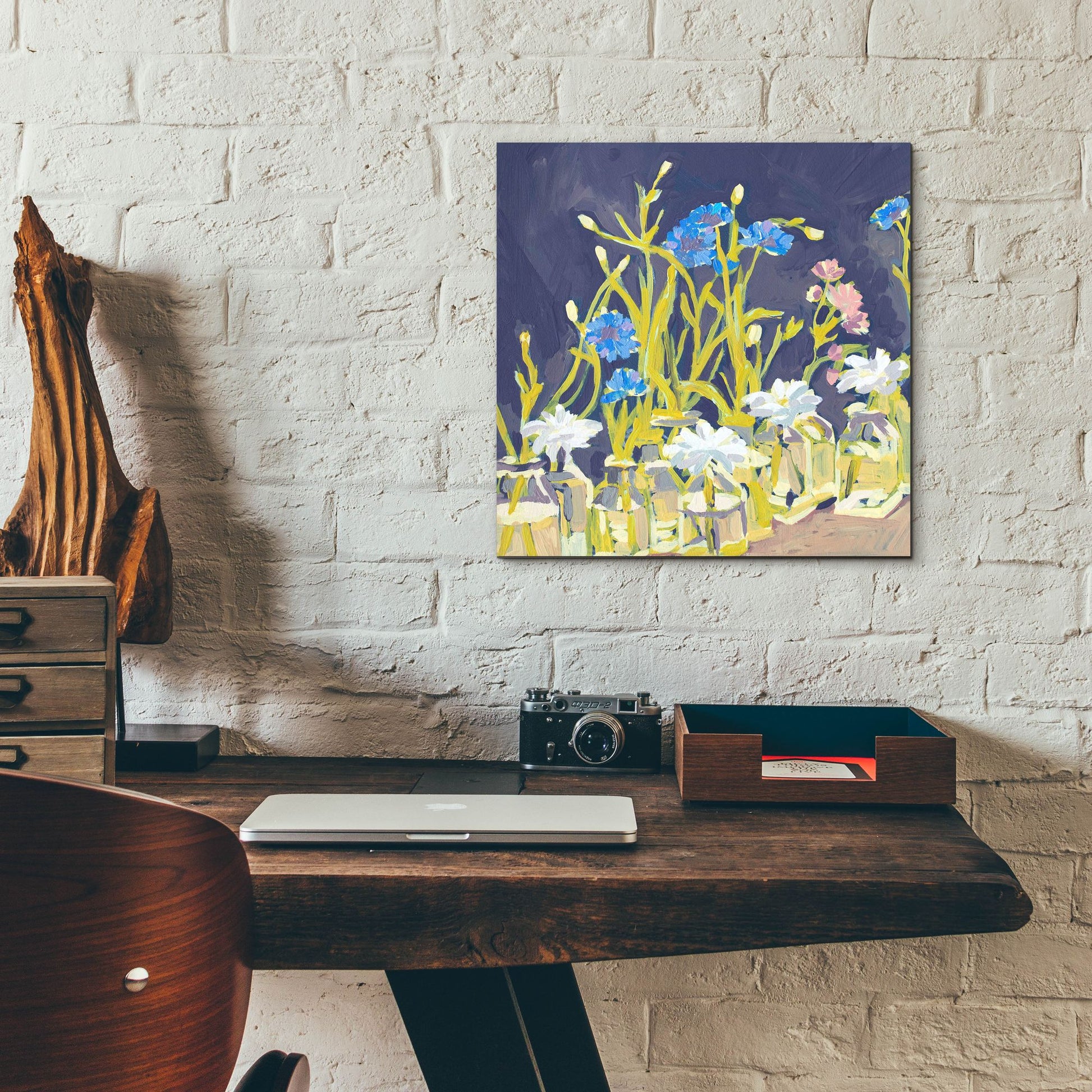 Epic Art 'Floral and Glass Menagerie' by Victoria Macmillan, Acrylic Glass Wall Art,12x12