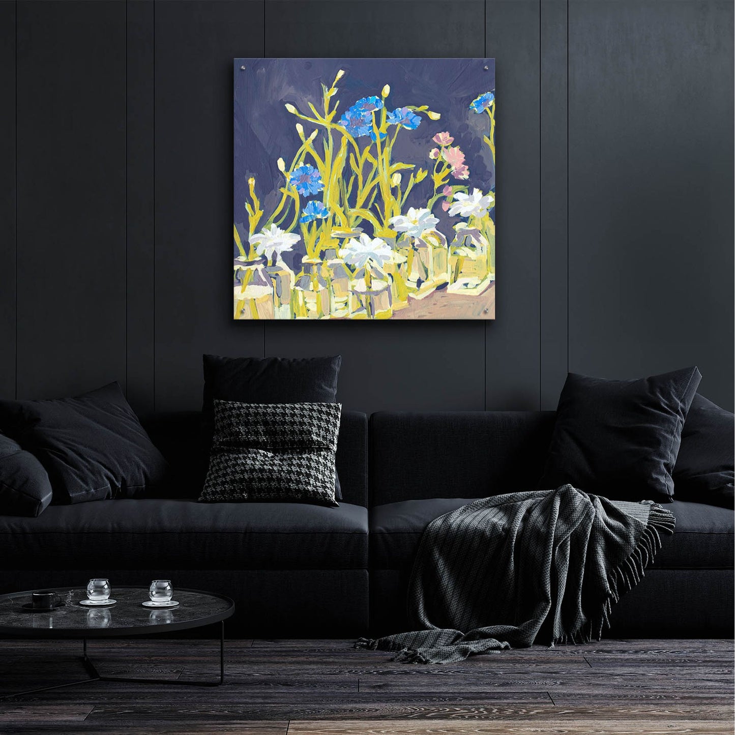 Epic Art 'Floral and Glass Menagerie' by Victoria Macmillan, Acrylic Glass Wall Art,36x36
