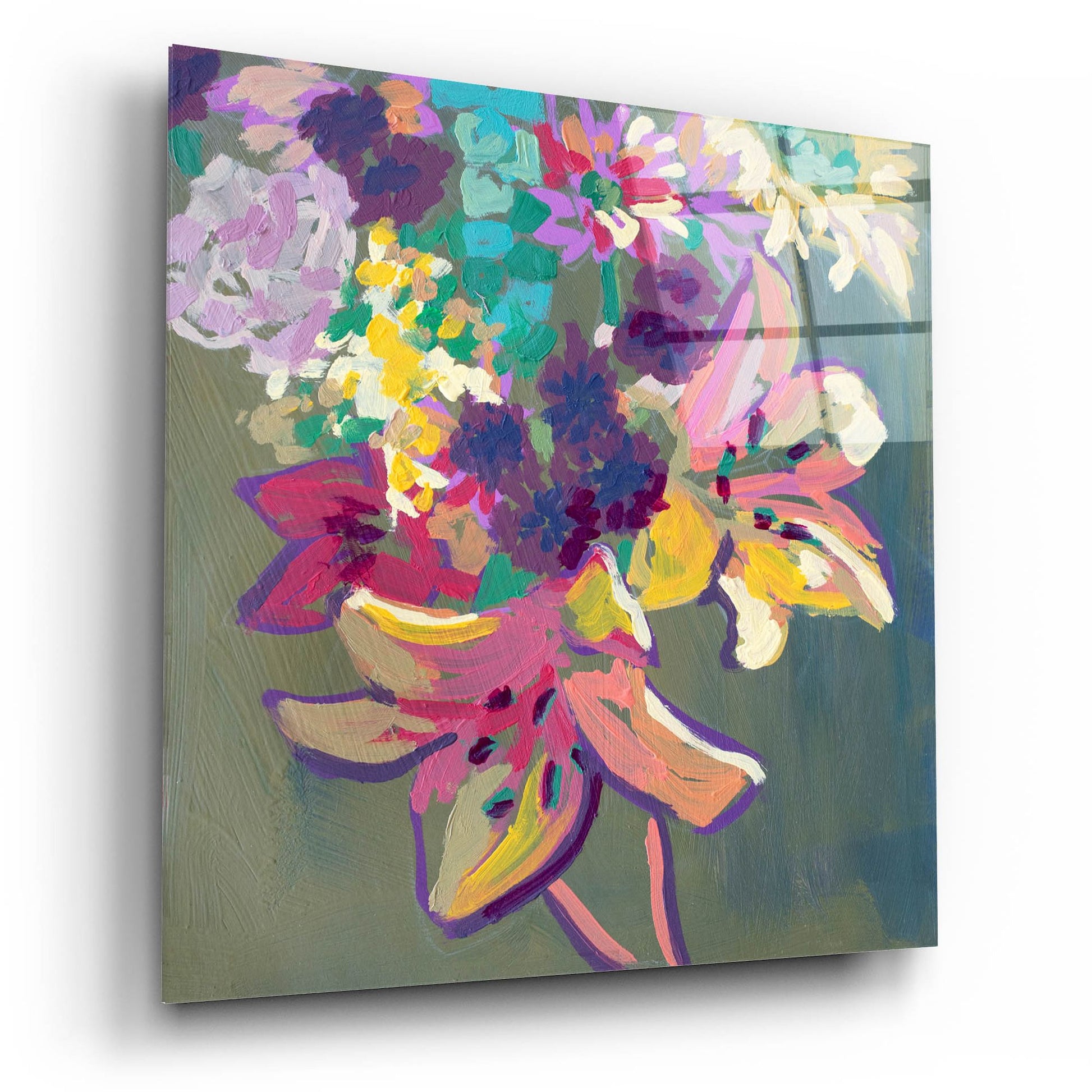 Epic Art 'Lily Mixed Bouquet' by Victoria Macmillan, Acrylic Glass Wall Art,12x12