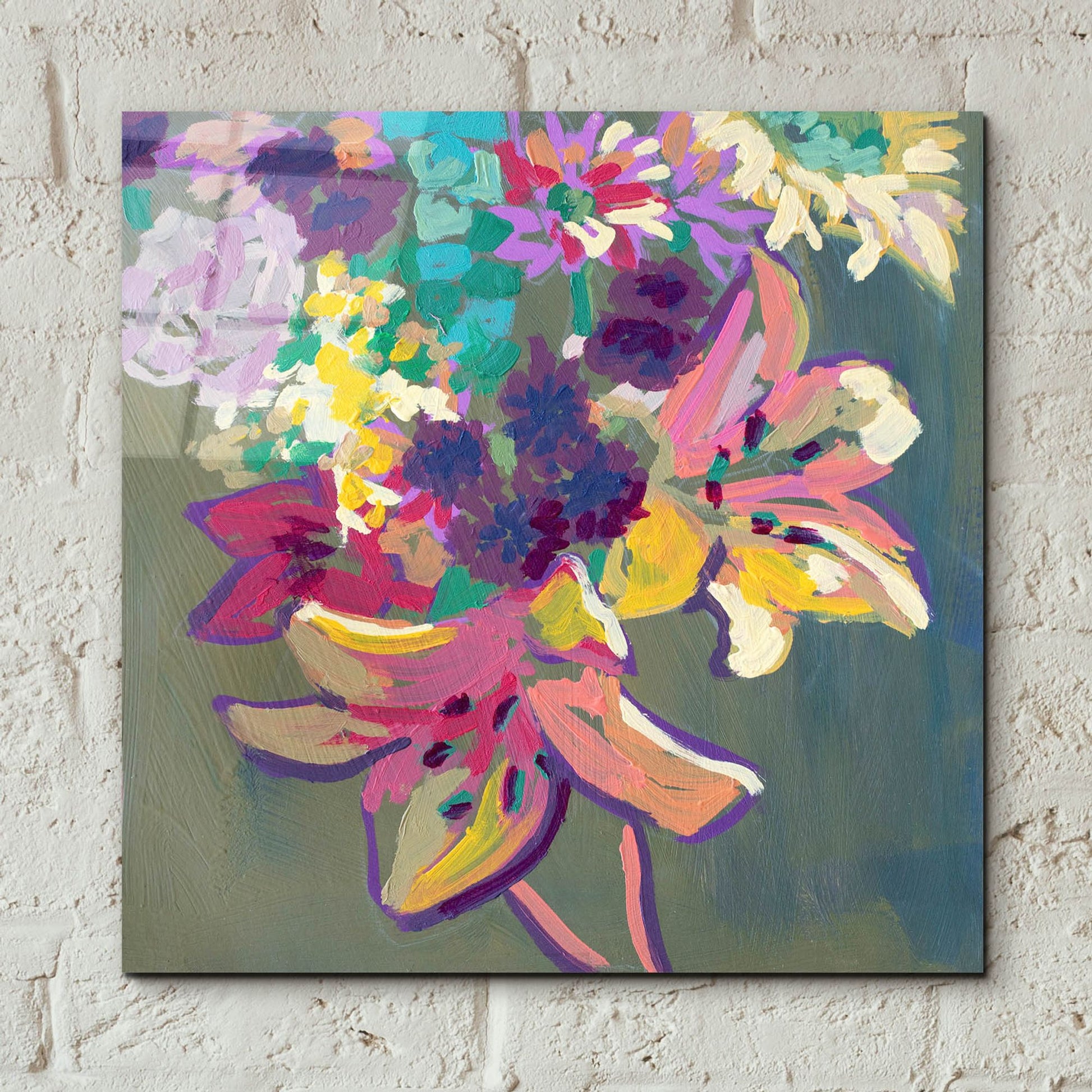 Epic Art 'Lily Mixed Bouquet' by Victoria Macmillan, Acrylic Glass Wall Art,12x12