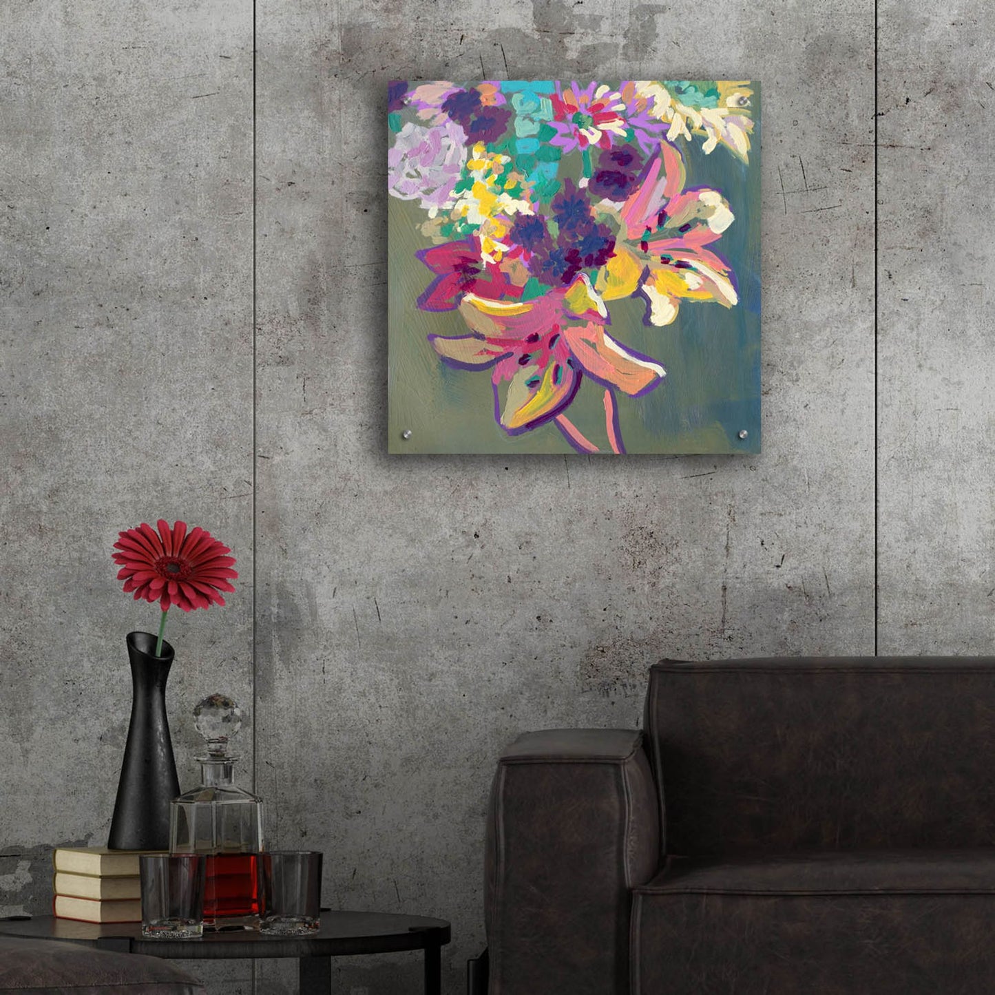 Epic Art 'Lily Mixed Bouquet' by Victoria Macmillan, Acrylic Glass Wall Art,24x24