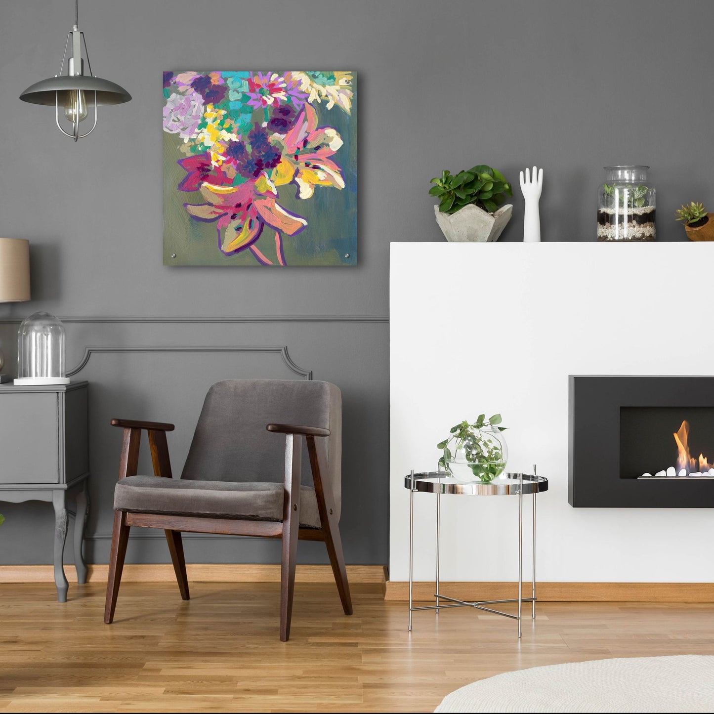 Epic Art 'Lily Mixed Bouquet' by Victoria Macmillan, Acrylic Glass Wall Art,24x24