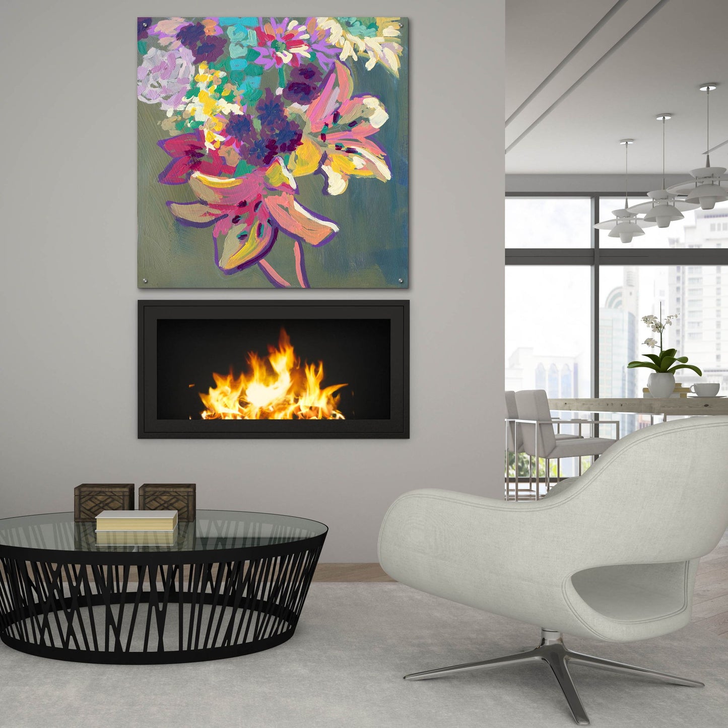 Epic Art 'Lily Mixed Bouquet' by Victoria Macmillan, Acrylic Glass Wall Art,36x36