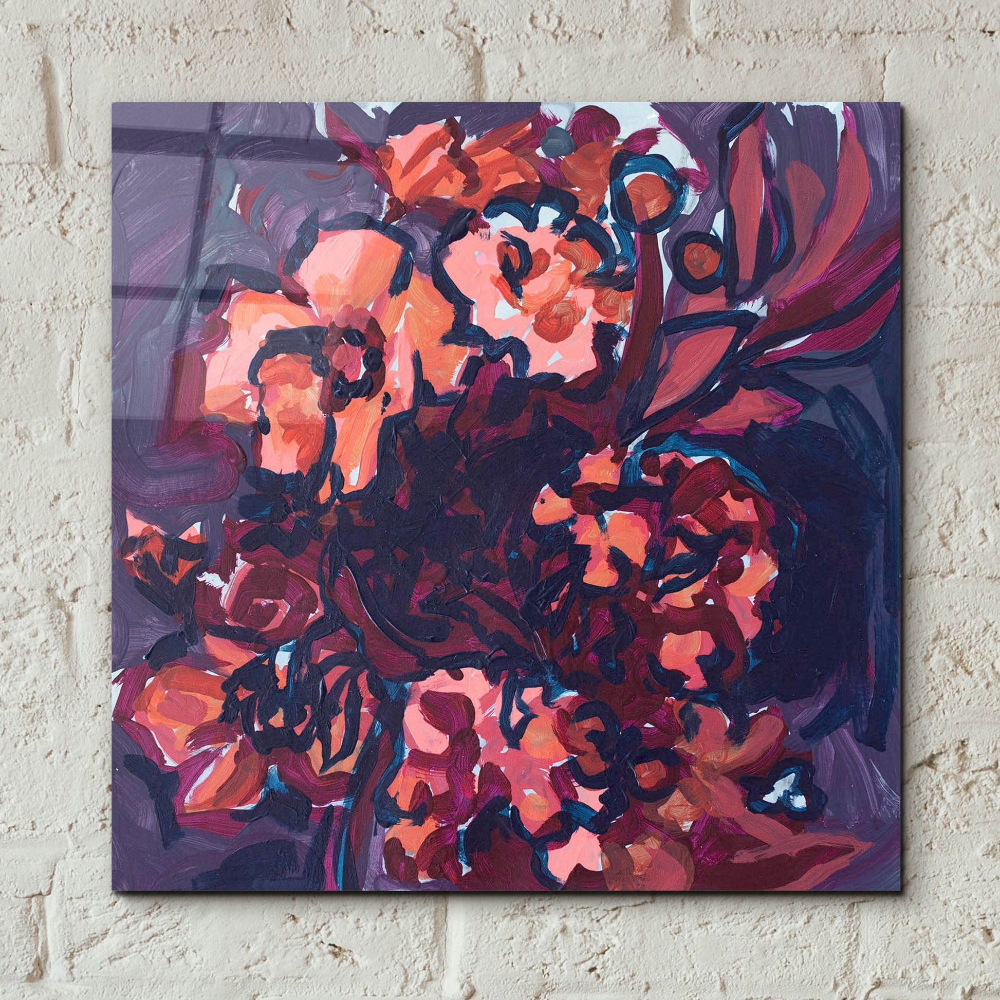 Epic Art 'Nocturnal Bouquet' by Victoria Macmillan, Acrylic Glass Wall Art,12x12