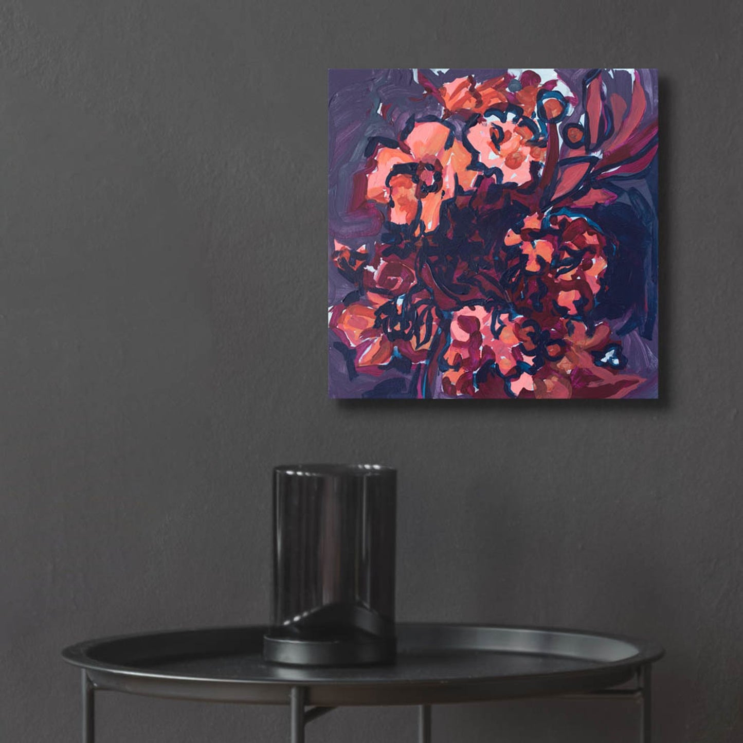 Epic Art 'Nocturnal Bouquet' by Victoria Macmillan, Acrylic Glass Wall Art,12x12