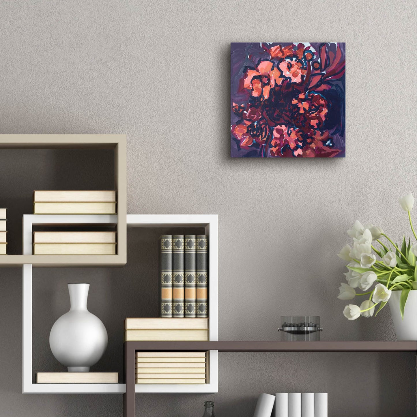 Epic Art 'Nocturnal Bouquet' by Victoria Macmillan, Acrylic Glass Wall Art,12x12