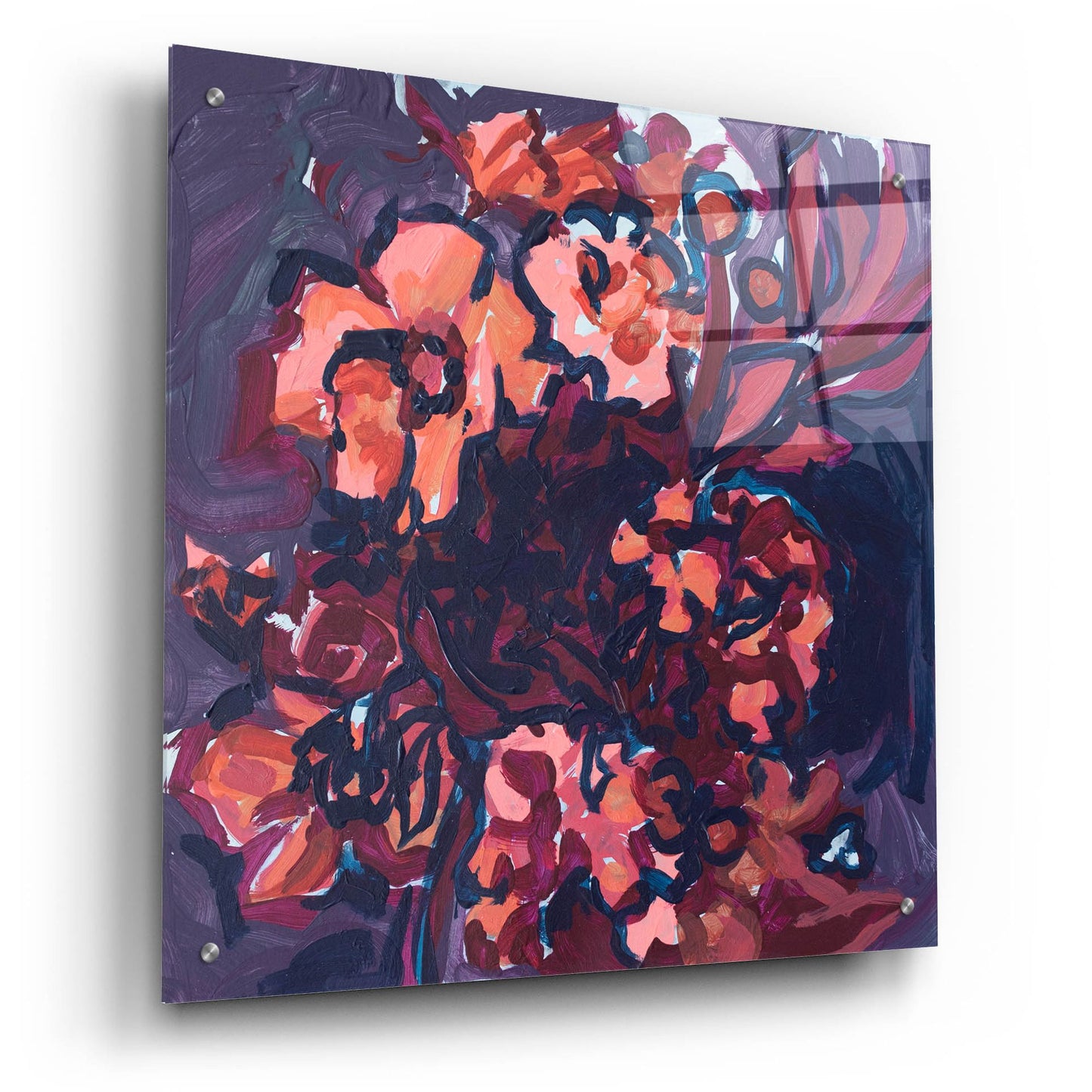 Epic Art 'Nocturnal Bouquet' by Victoria Macmillan, Acrylic Glass Wall Art,24x24