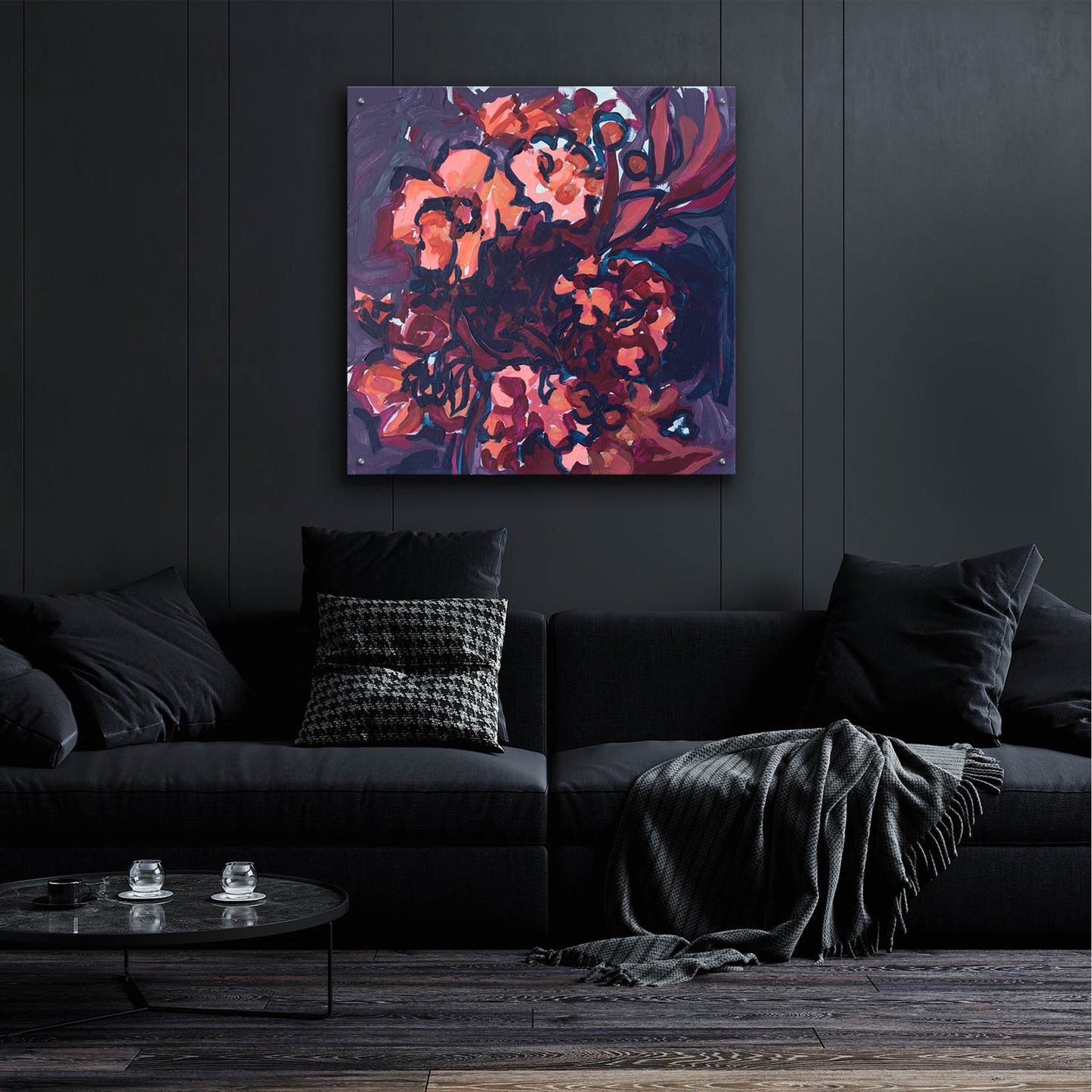 Epic Art 'Nocturnal Bouquet' by Victoria Macmillan, Acrylic Glass Wall Art,36x36