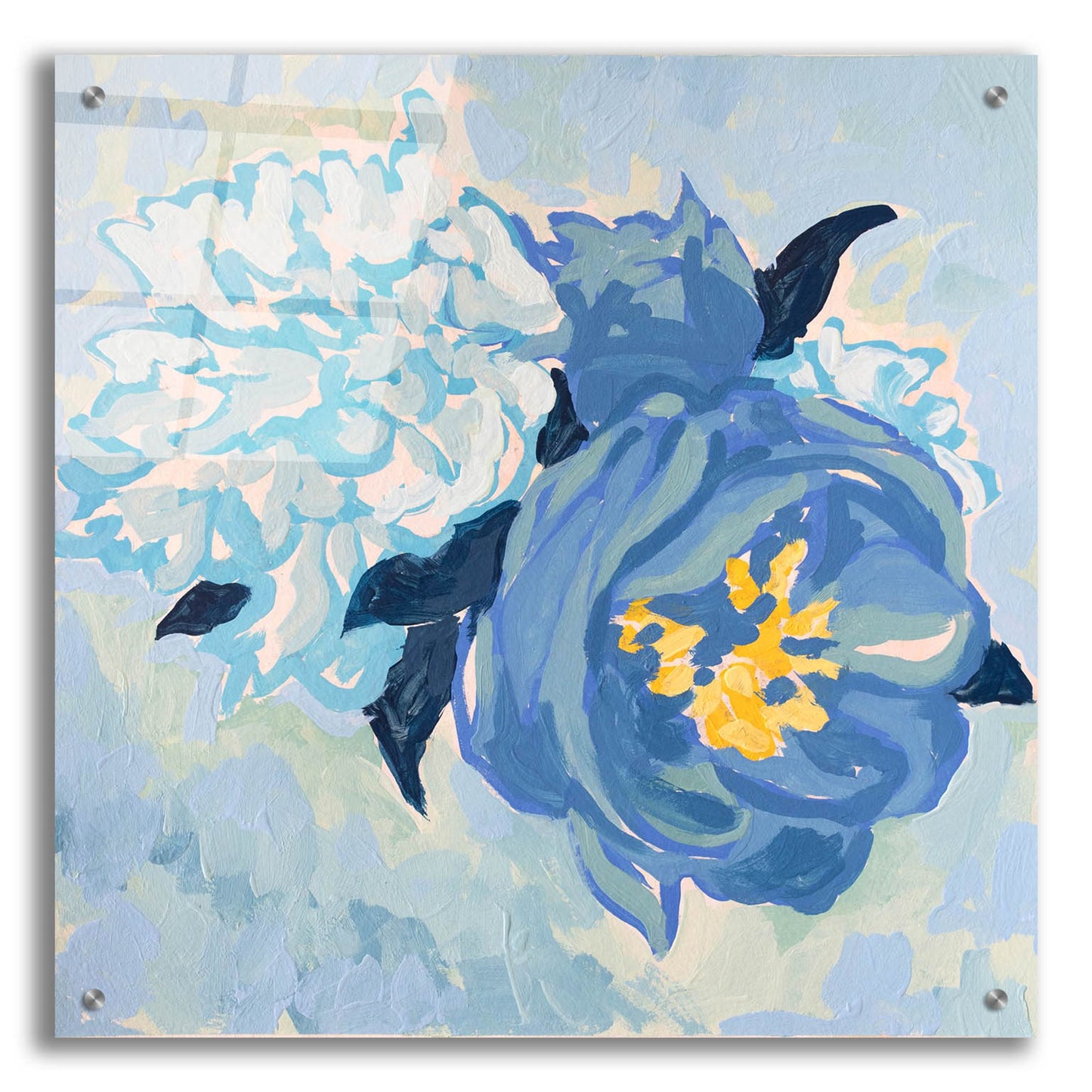 Epic Art 'Boutonniere in Blue' by Victoria Macmillan, Acrylic Glass Wall Art