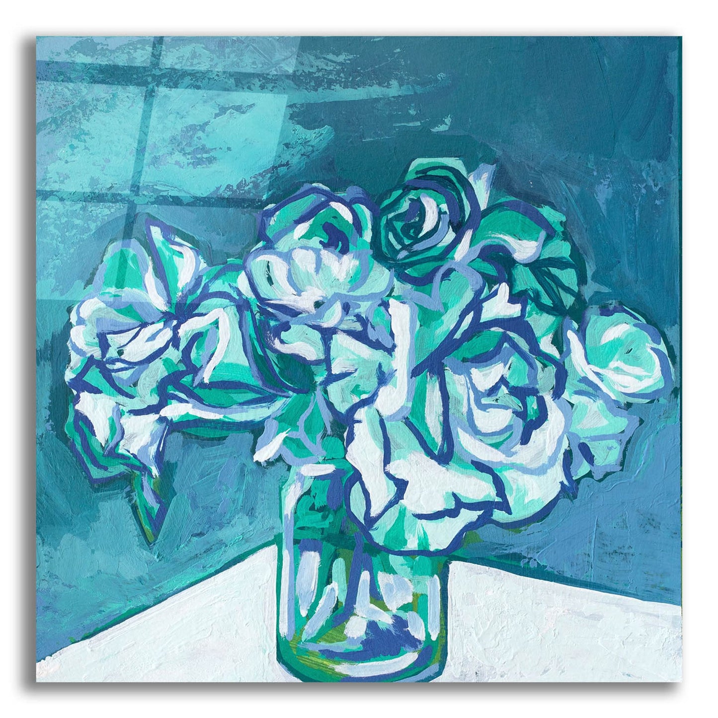 Epic Art 'Deep Blue Bouquet' by Victoria Macmillan, Acrylic Glass Wall Art