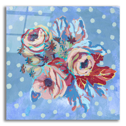 Epic Art 'Peony and Polka Dot Cluster' by Victoria Macmillan, Acrylic Glass Wall Art