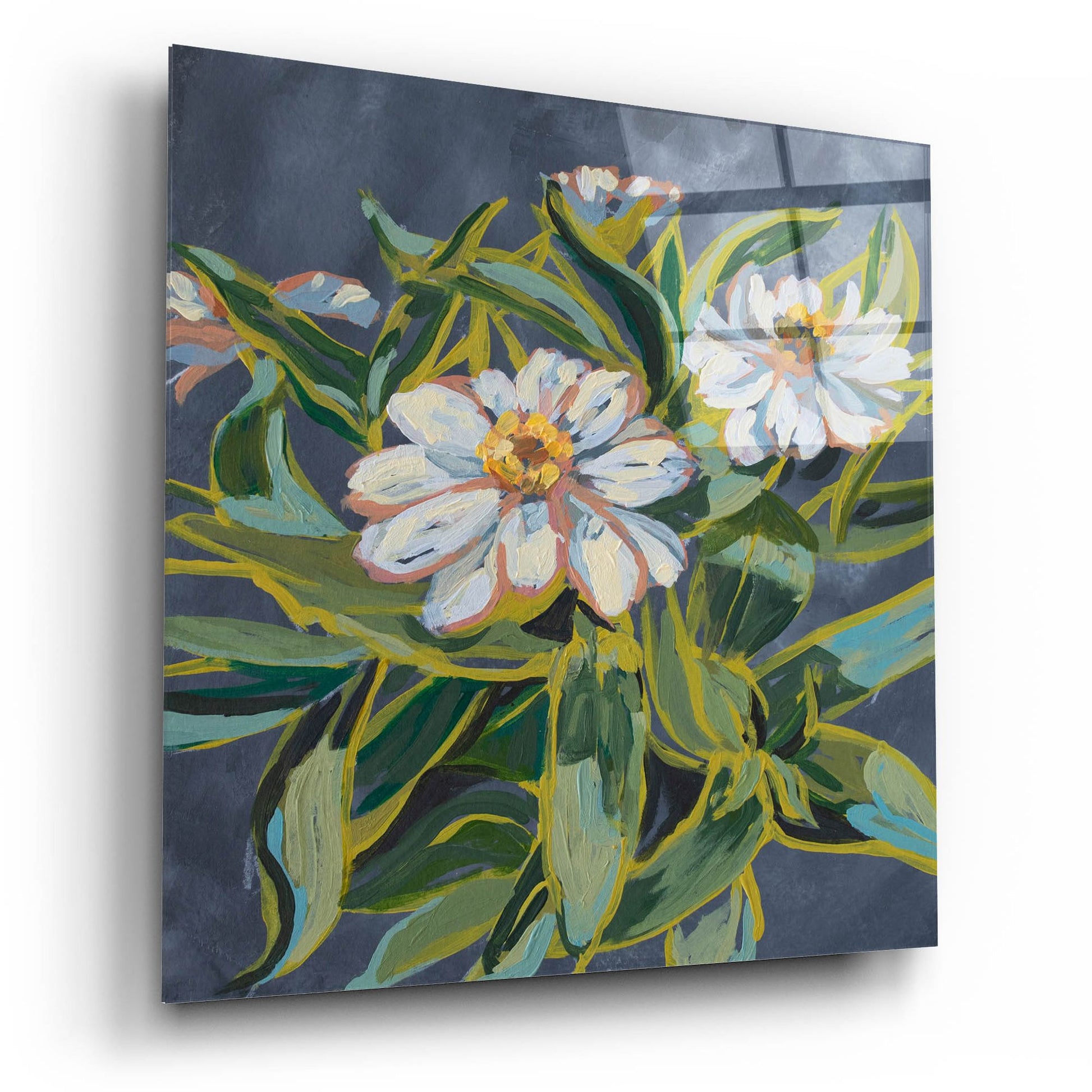 Epic Art 'White and Wild Floral from the Garden' by Victoria Macmillan, Acrylic Glass Wall Art,12x12