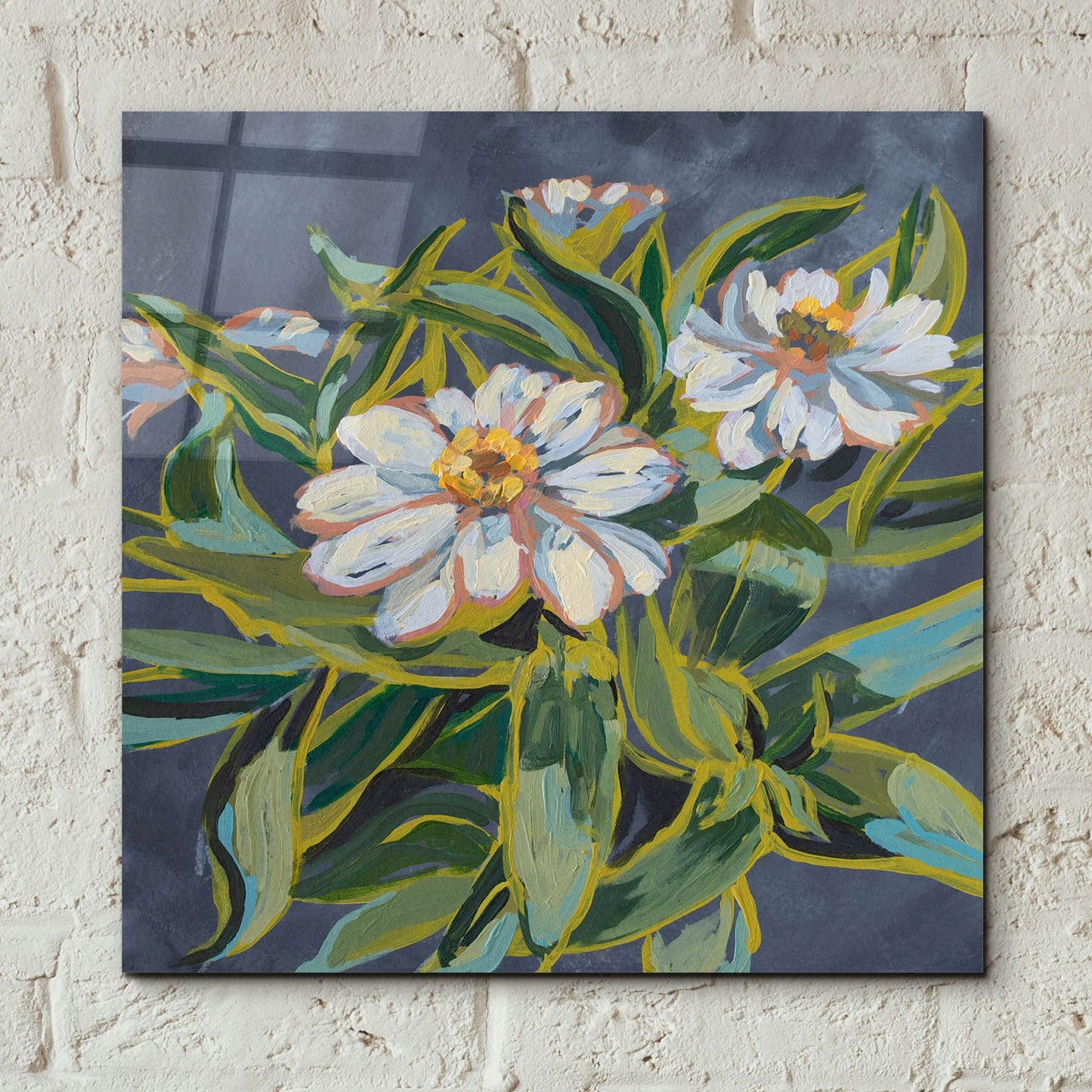 Epic Art 'White and Wild Floral from the Garden' by Victoria Macmillan, Acrylic Glass Wall Art,12x12