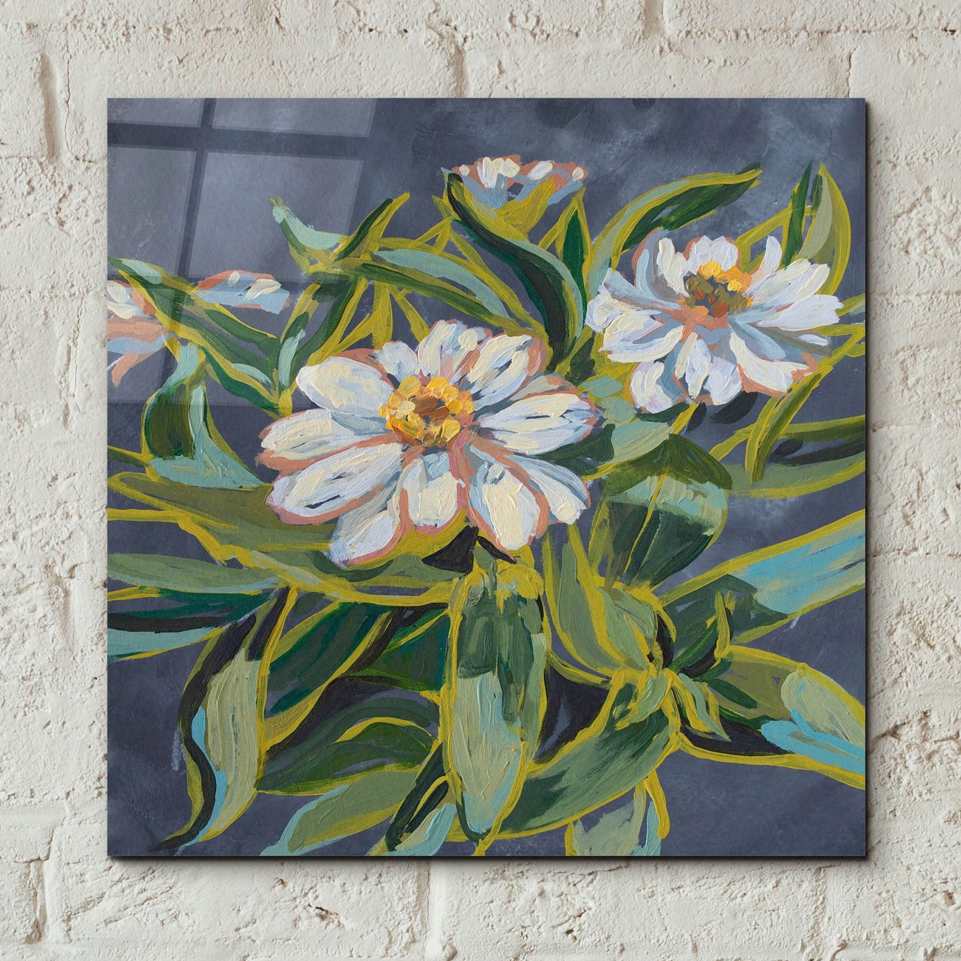 Epic Art 'White and Wild Floral from the Garden' by Victoria Macmillan, Acrylic Glass Wall Art,12x12